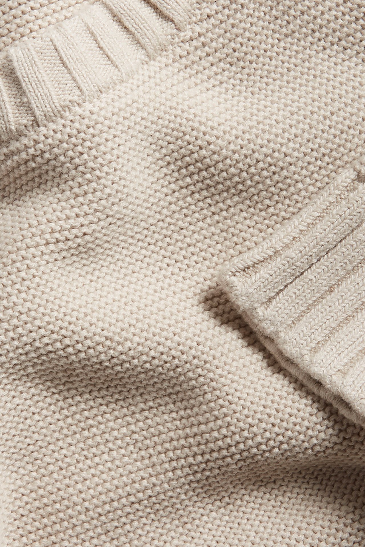 Dzianinowy sweter - Beżowy - 4
