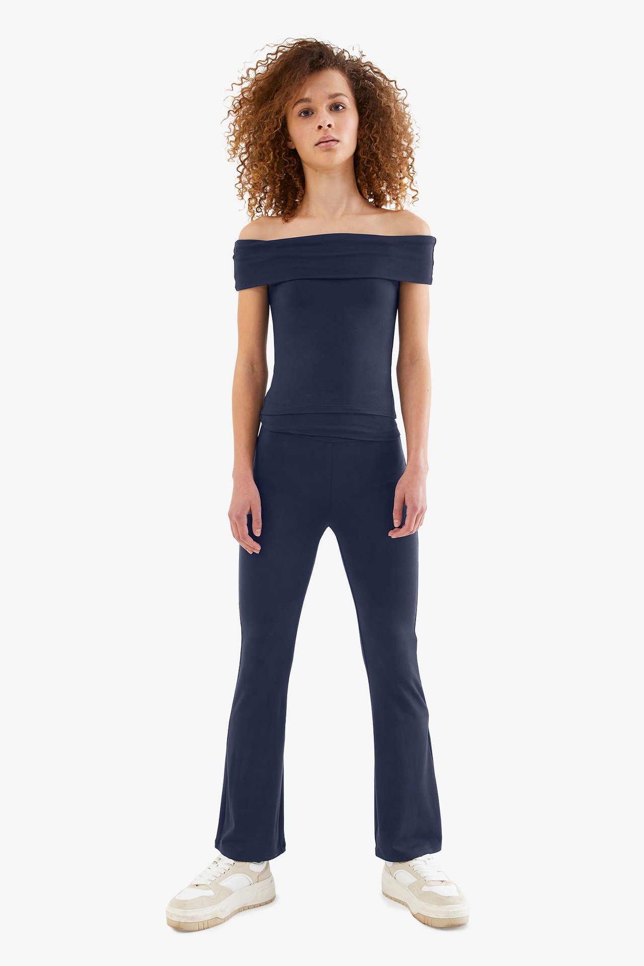 Off shoulder -paita - Sininen - 1