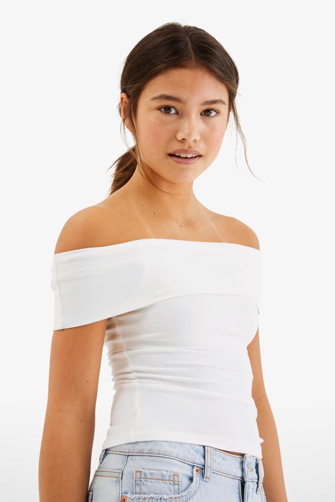 Off shoulder-topp Offwhite - null - 0