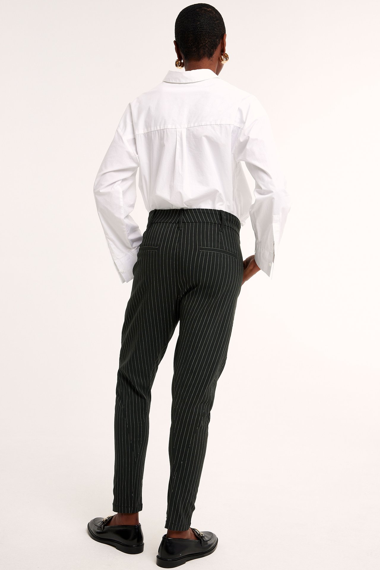 Pinstripe bukser - Svart - 4