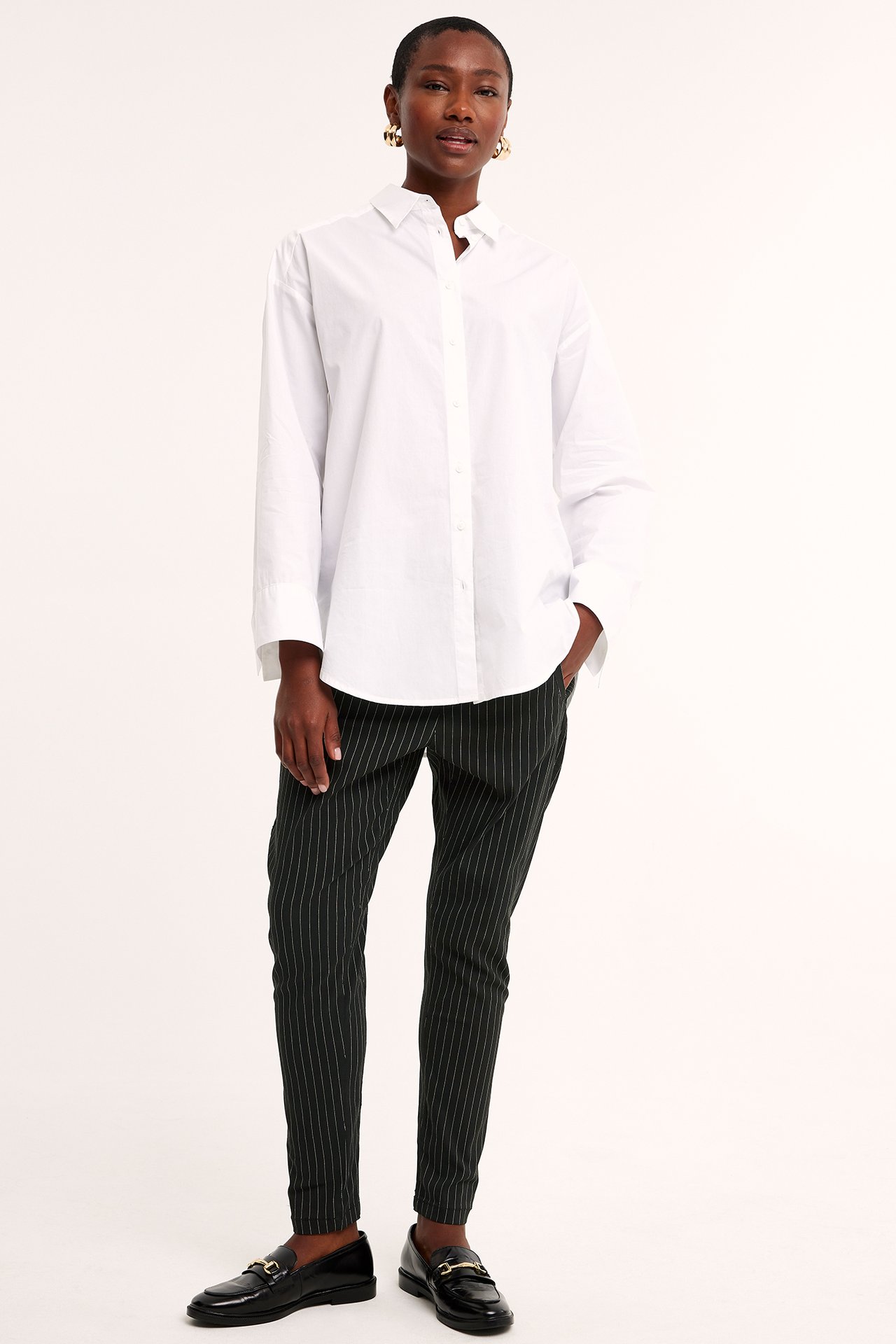 Pinstripe bukser - Svart - 2