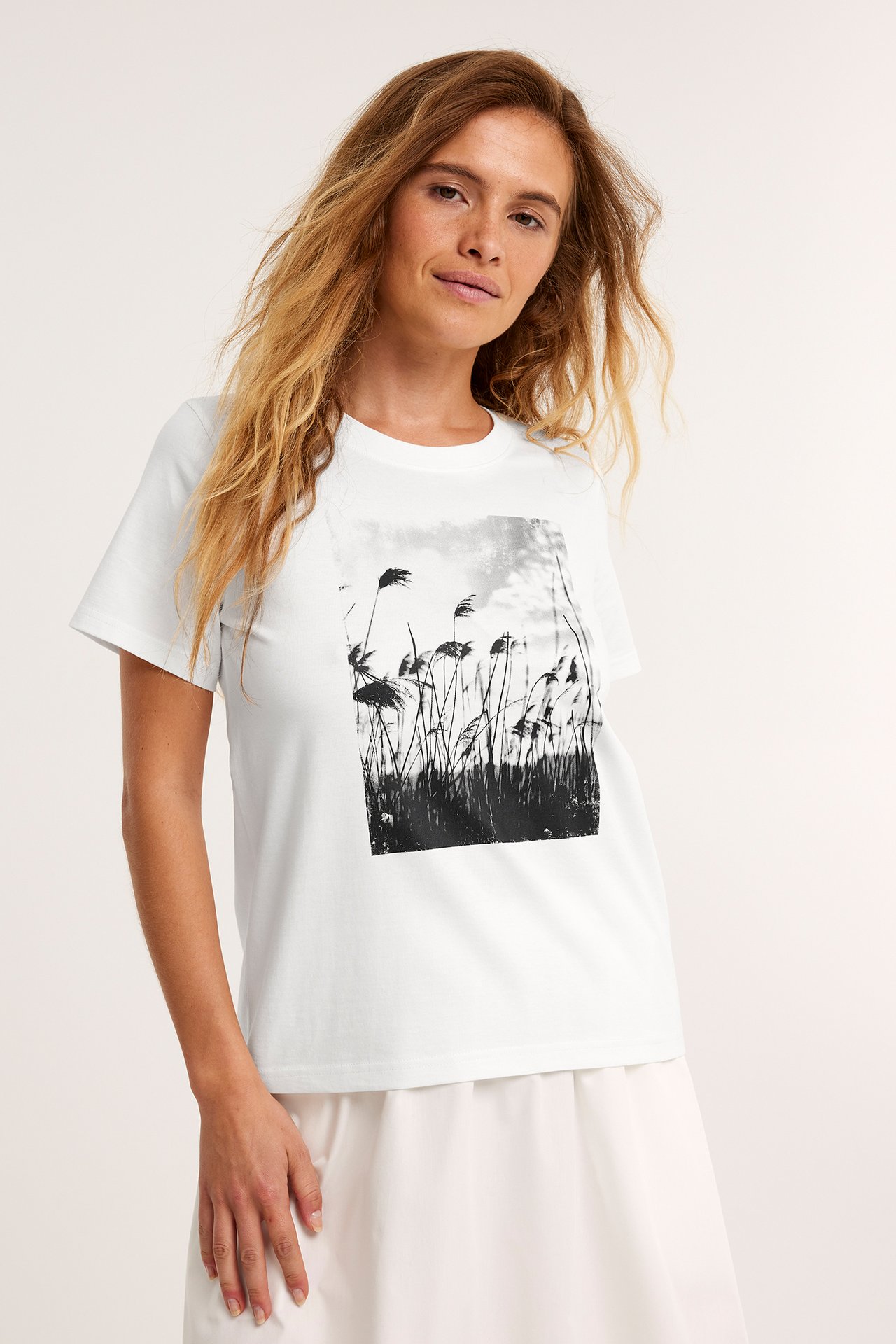 Koszulka w kwiaty - Biały - 179cm / Storlek: S - 2