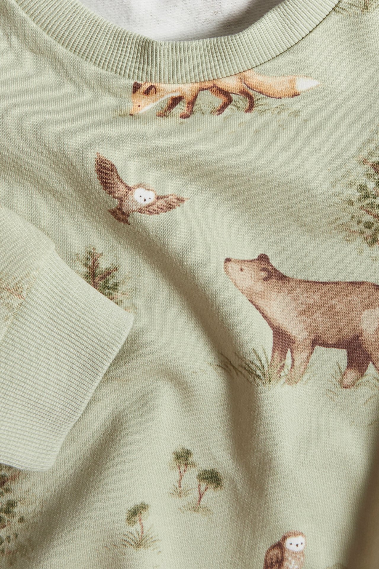 Bluza we wzory - Jasnozielony - 1