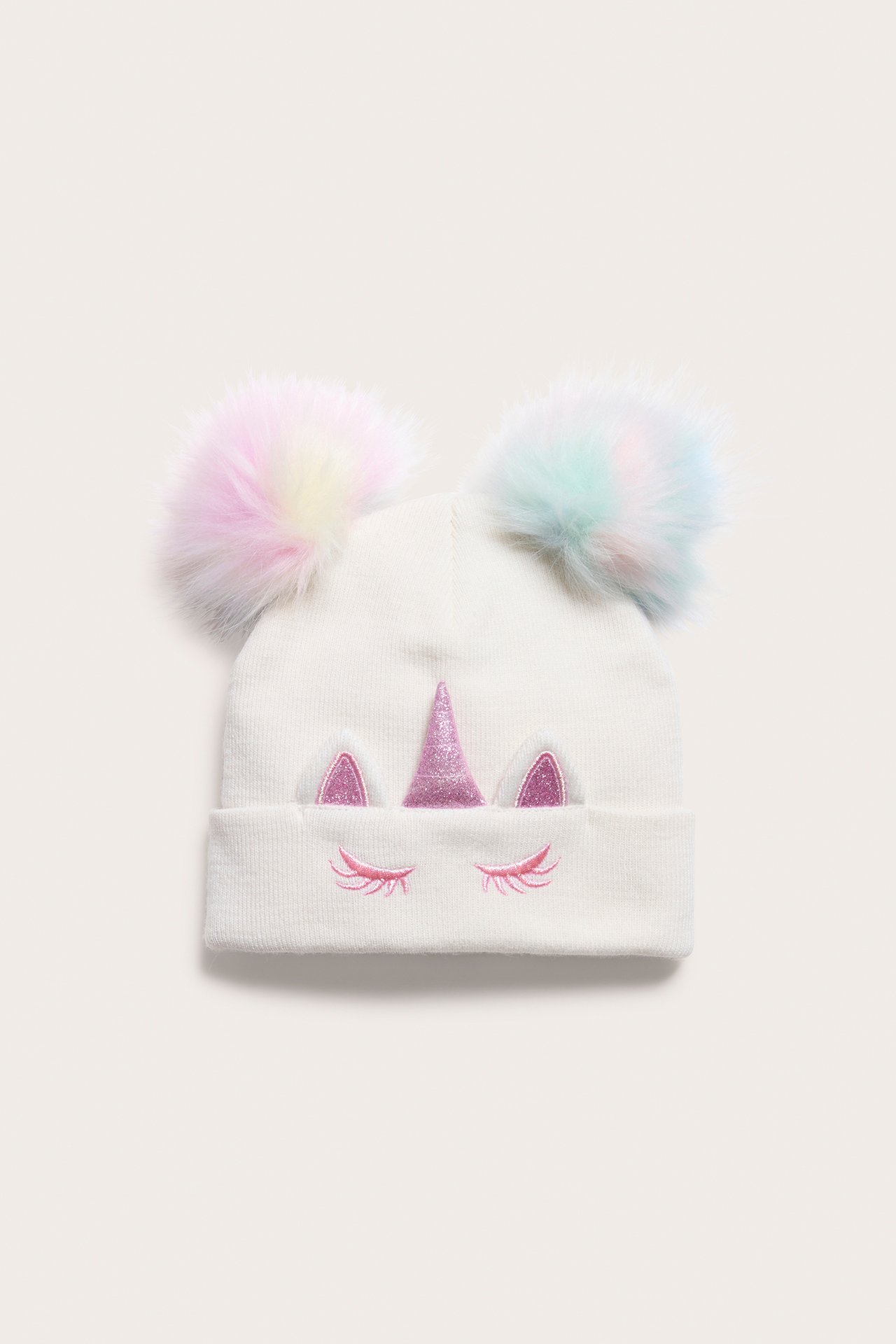 Czapka jednorożec - Offwhite - 1