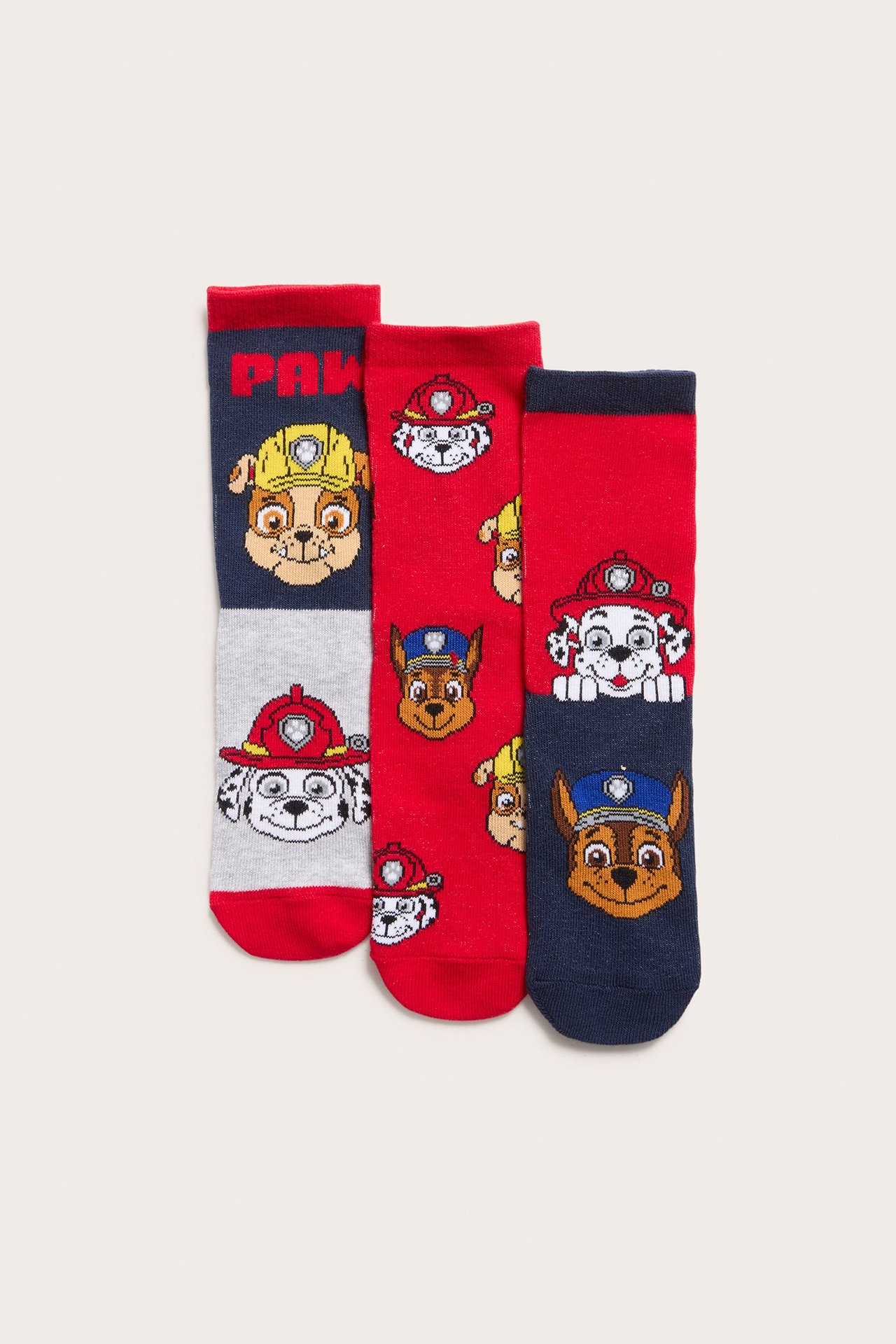 Strumpor Paw Patrol 3-pack - Röd - 1