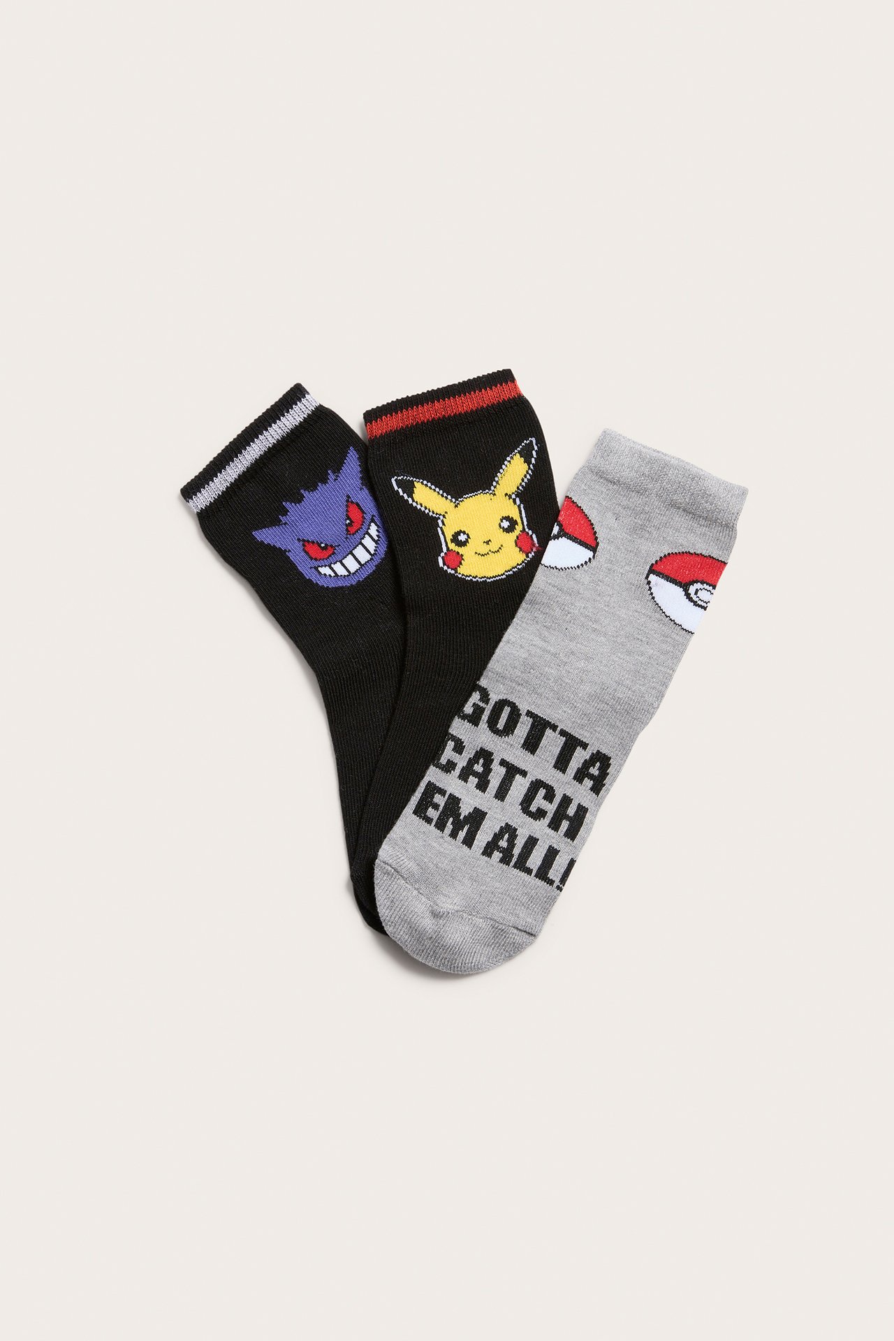 3-pk. sokker Pokémon