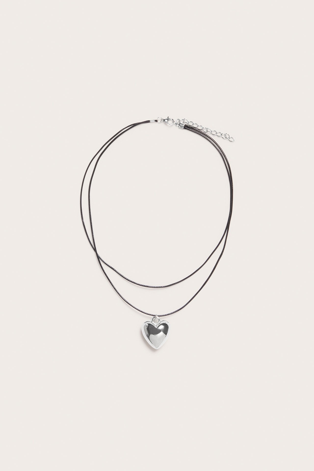Halsband med hjärta - Silver - 2