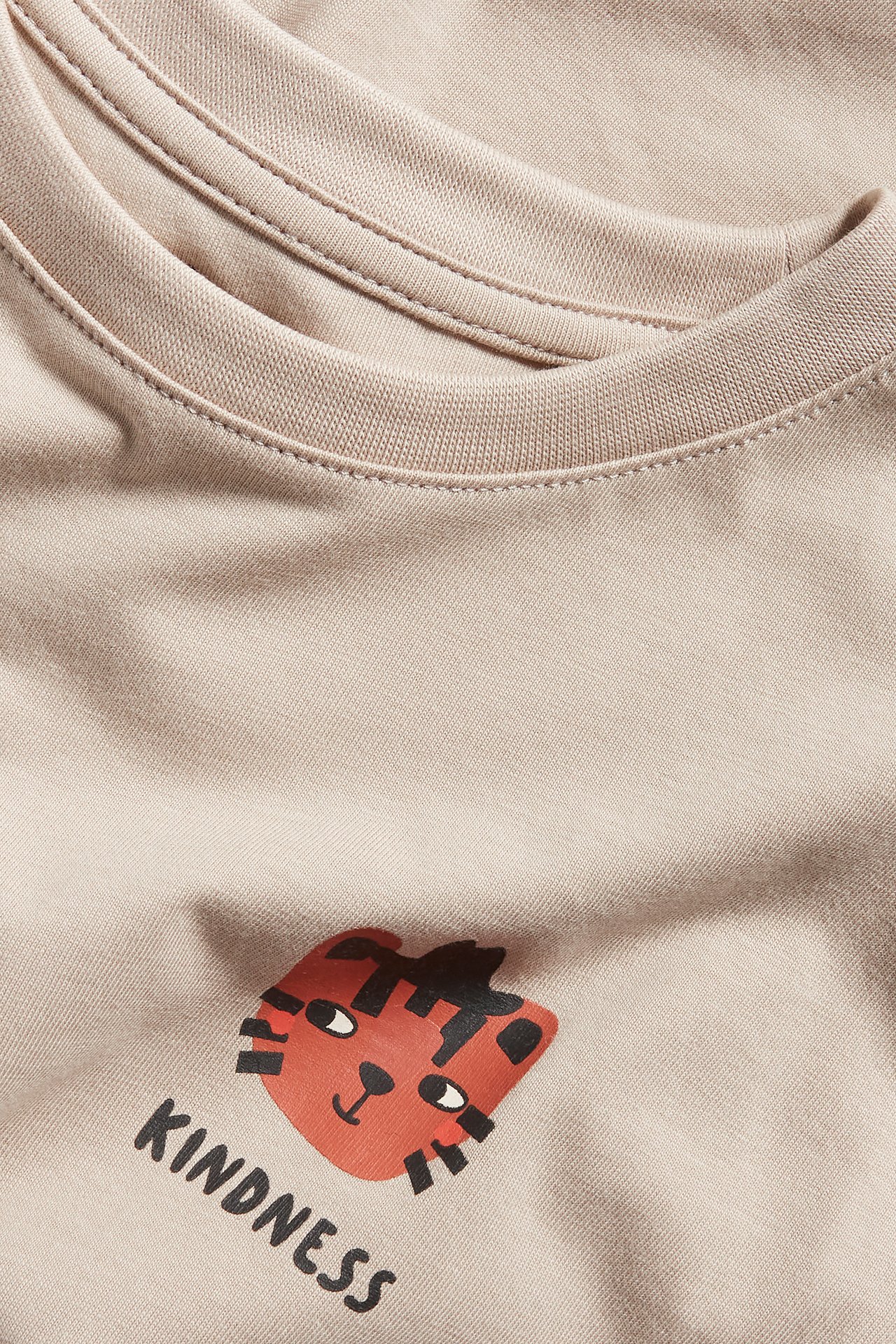 T-shrit med tryck - Beige - 1