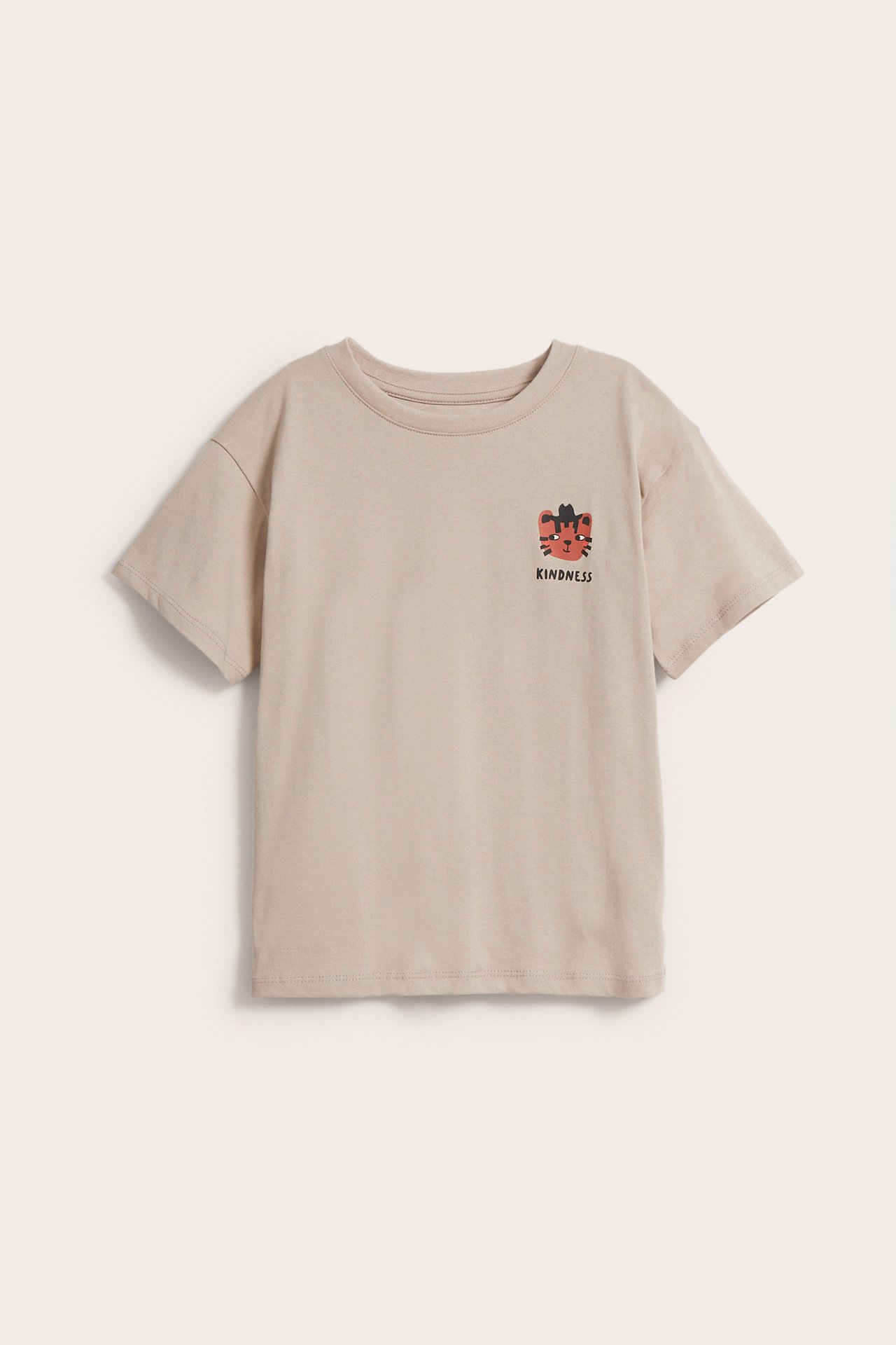 T-shrit med tryck - Beige - 2