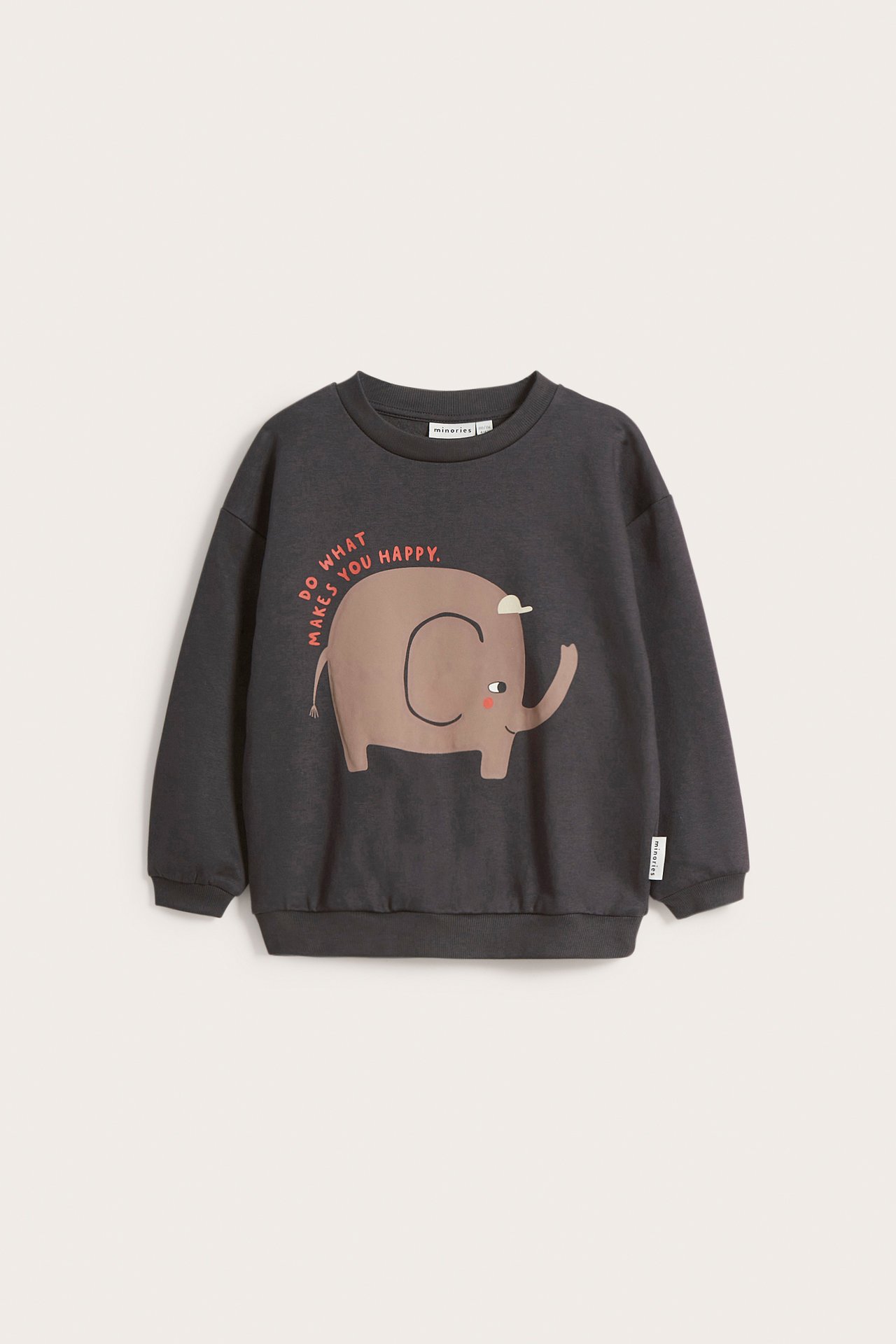 Bluza z puszystą stroną wewnętrzną - Ciemnoszary - 3