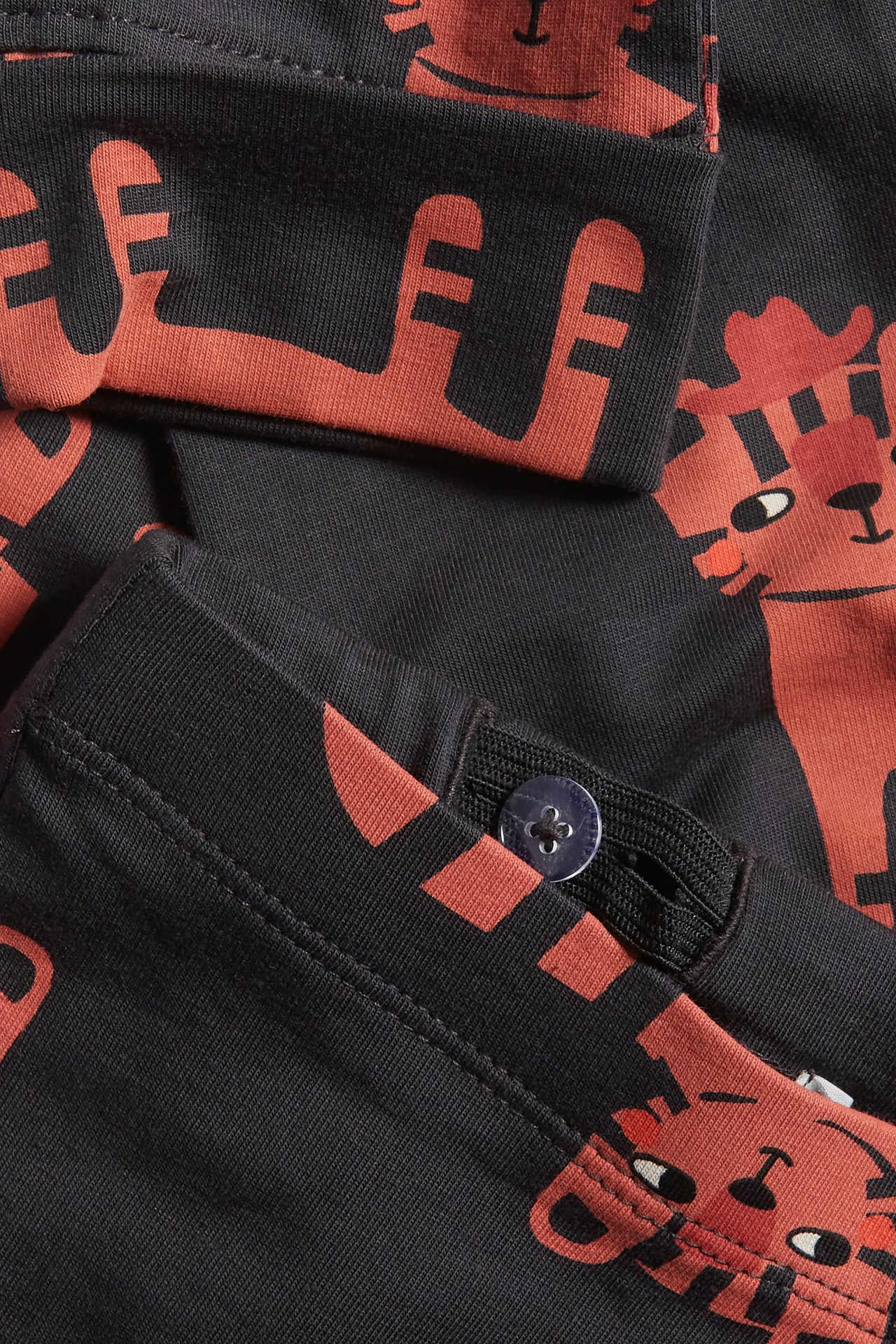 Wzorzyste legginsy - Czarne - 1