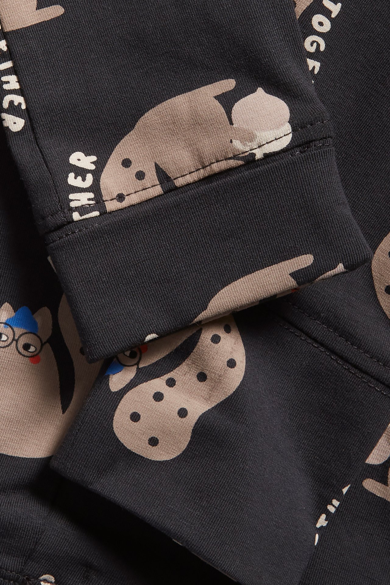 Mönstrade babyleggings - Svart - 1