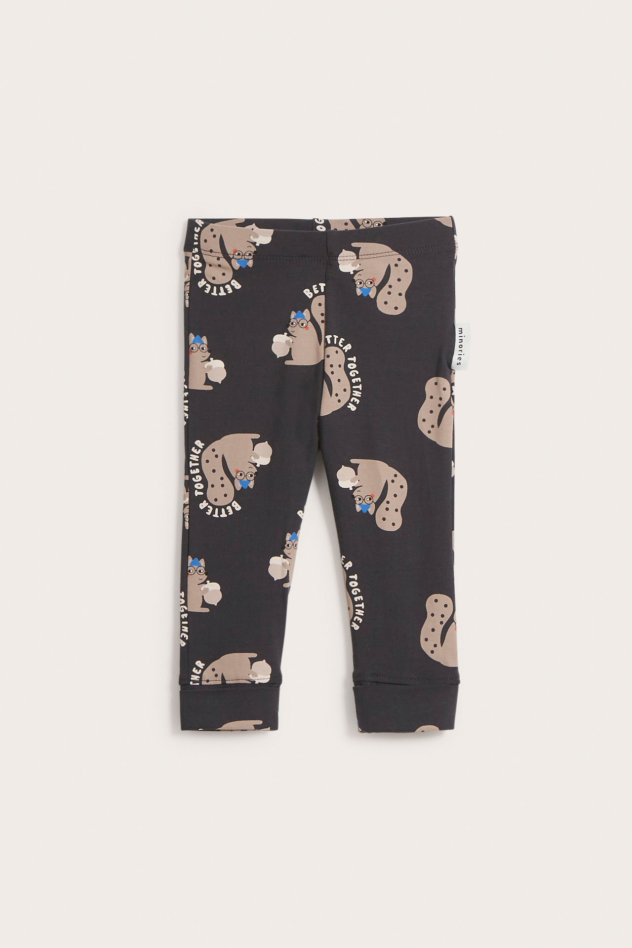 Mönstrade babyleggings - Svart - 2