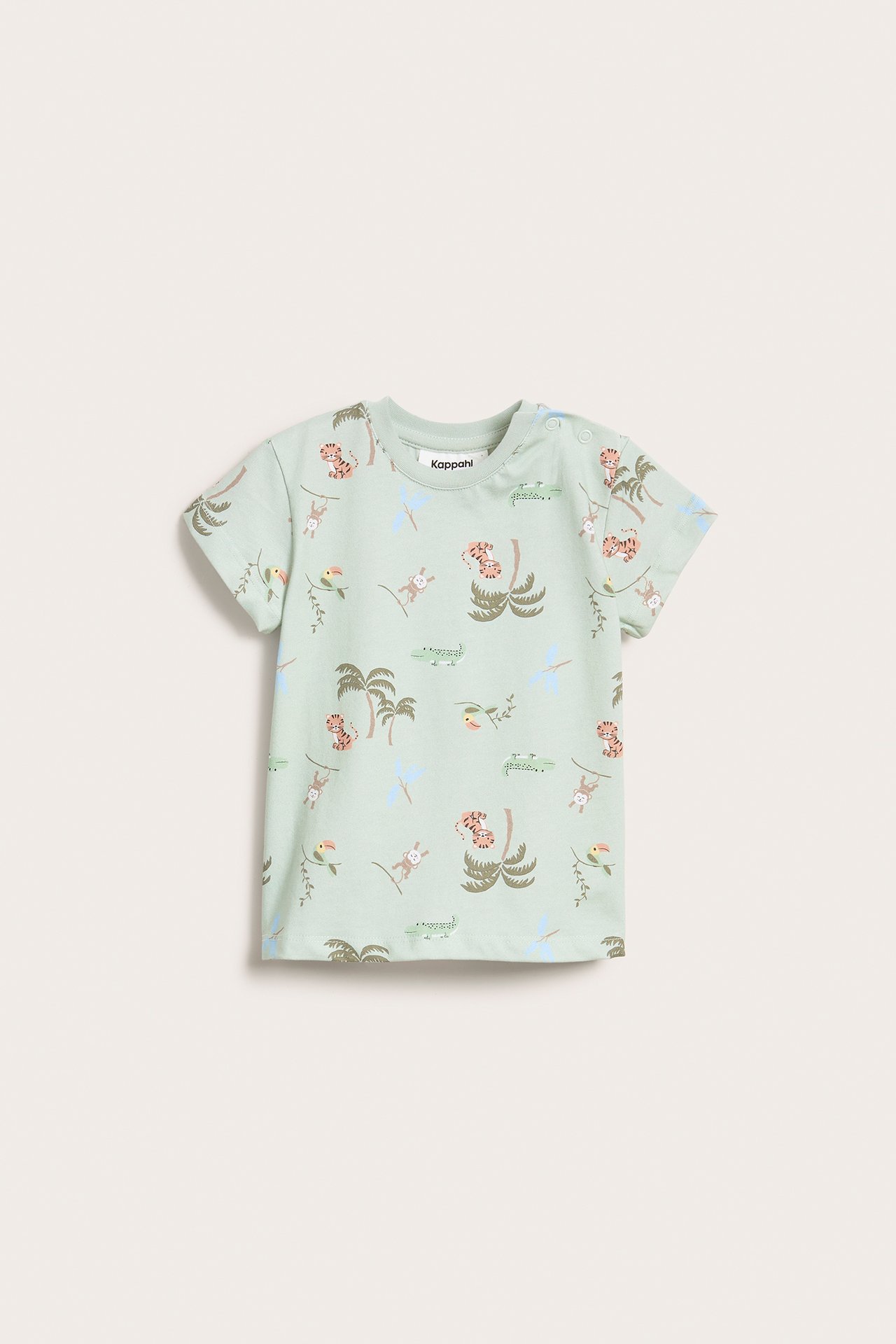 T-shirt we wzory, dla niemowląt - Jasnozielony - 5