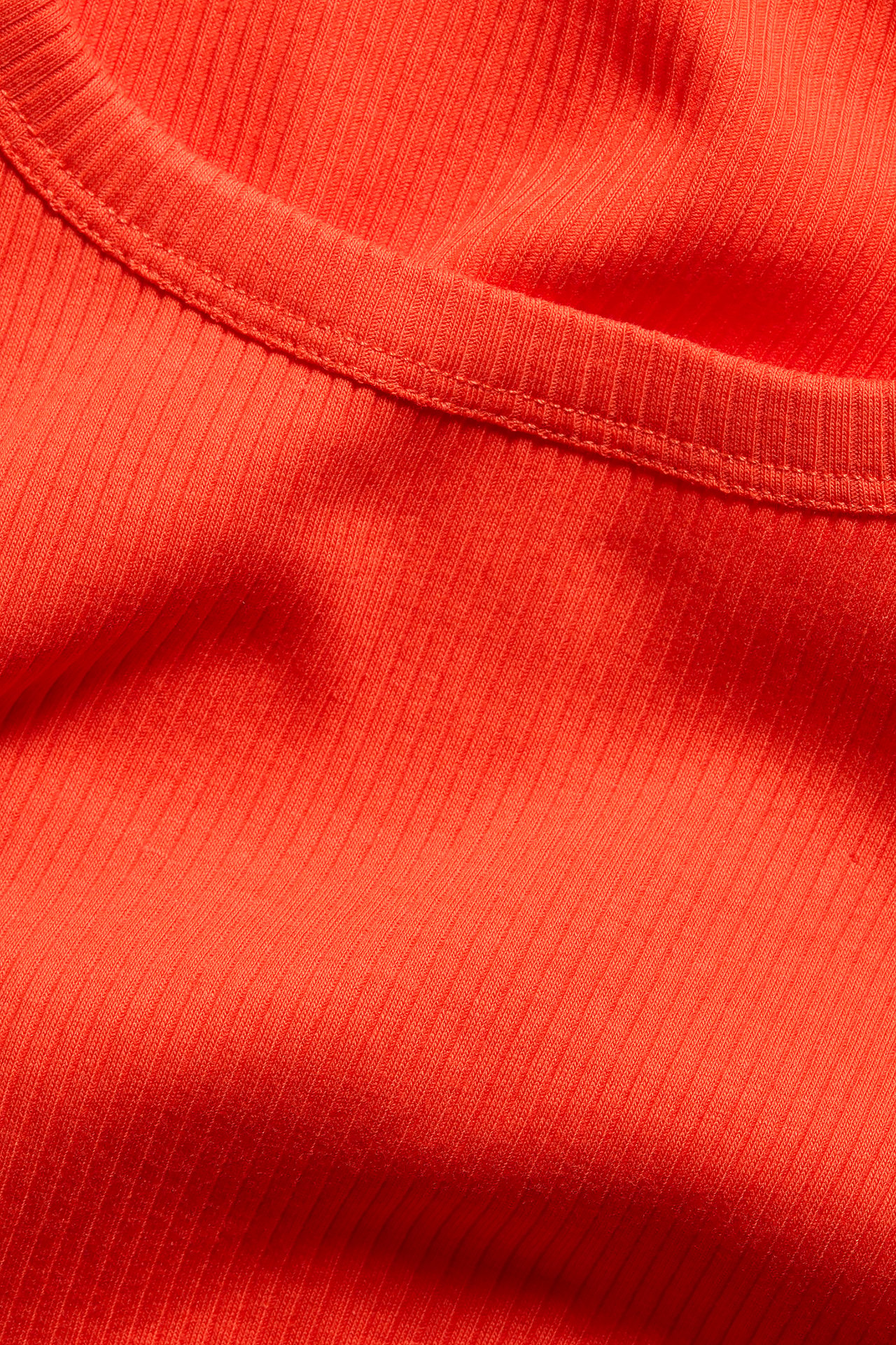 Prążkowana koszulka - Czerwony - 3