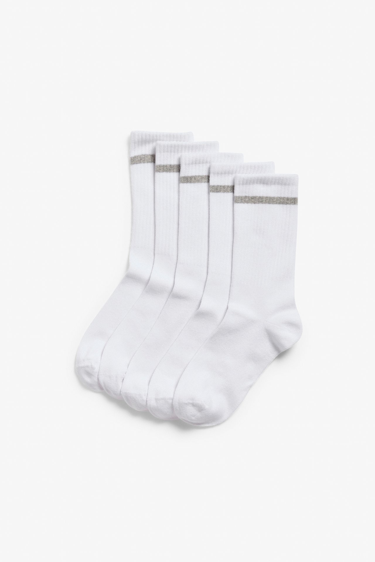 5 paria sukkia - Valkoinen - 1