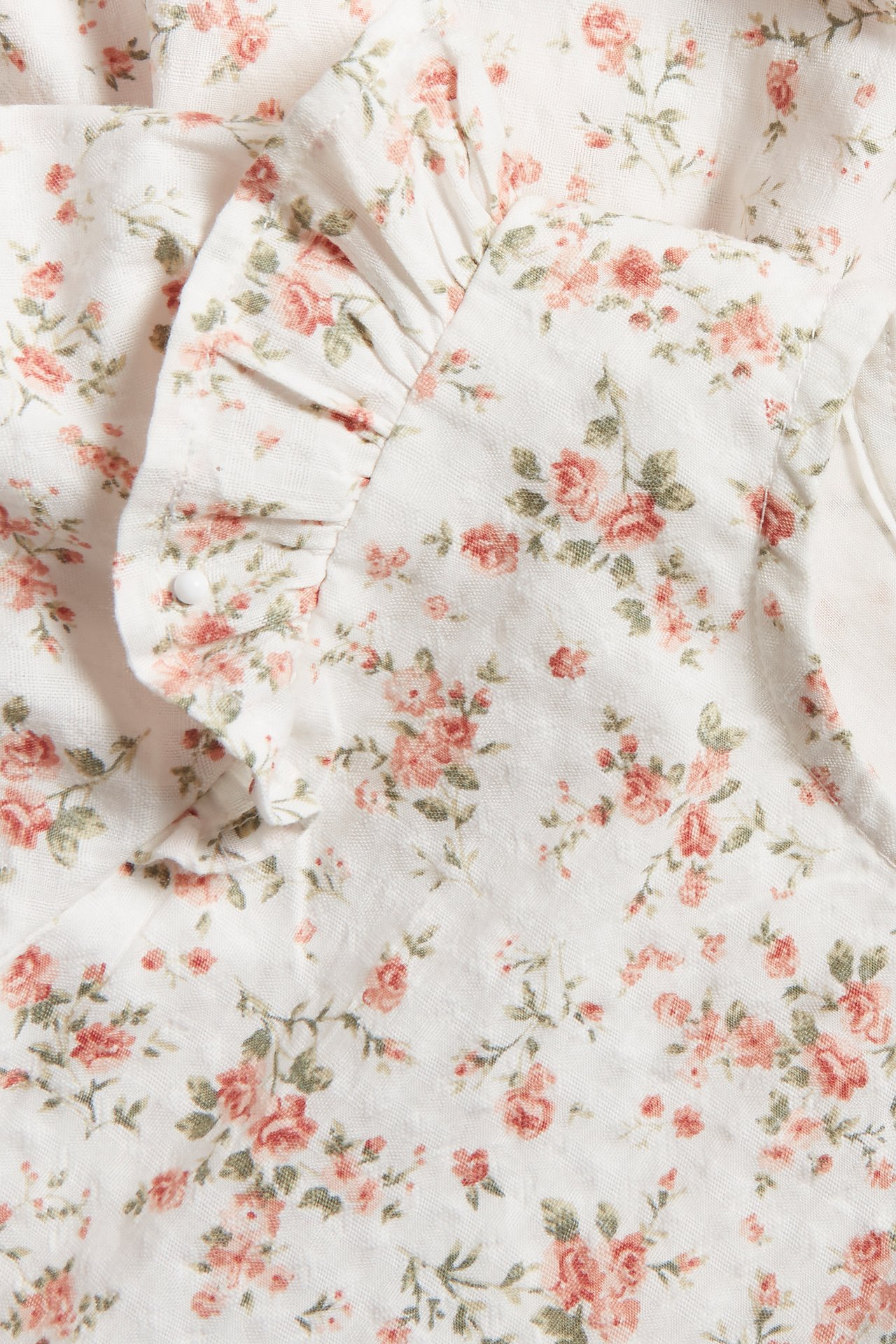Sukienka w kwiaty - Biały - 1