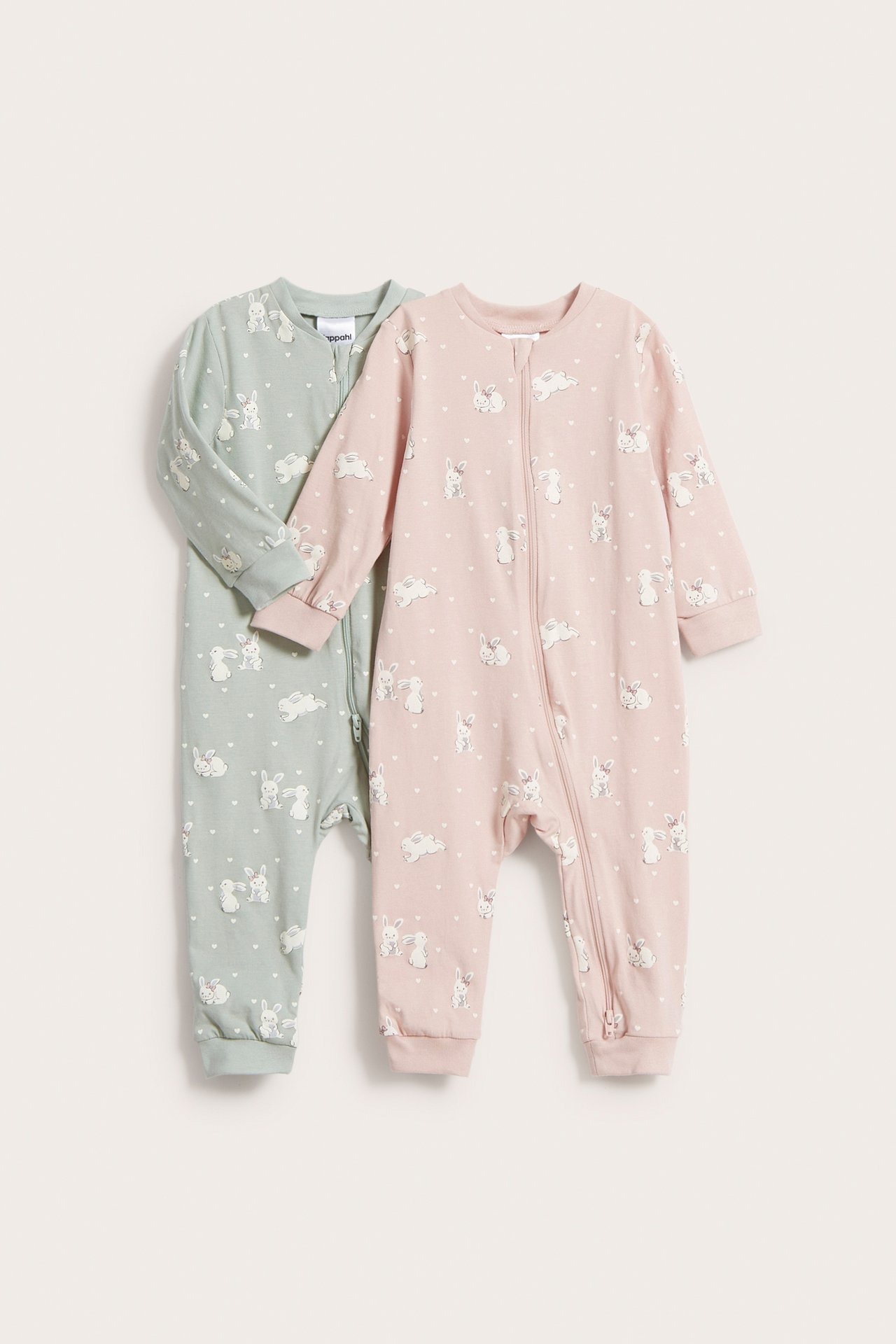 Piżamy we wzory, 2-pak, dla niemowląt - Różowy - 8