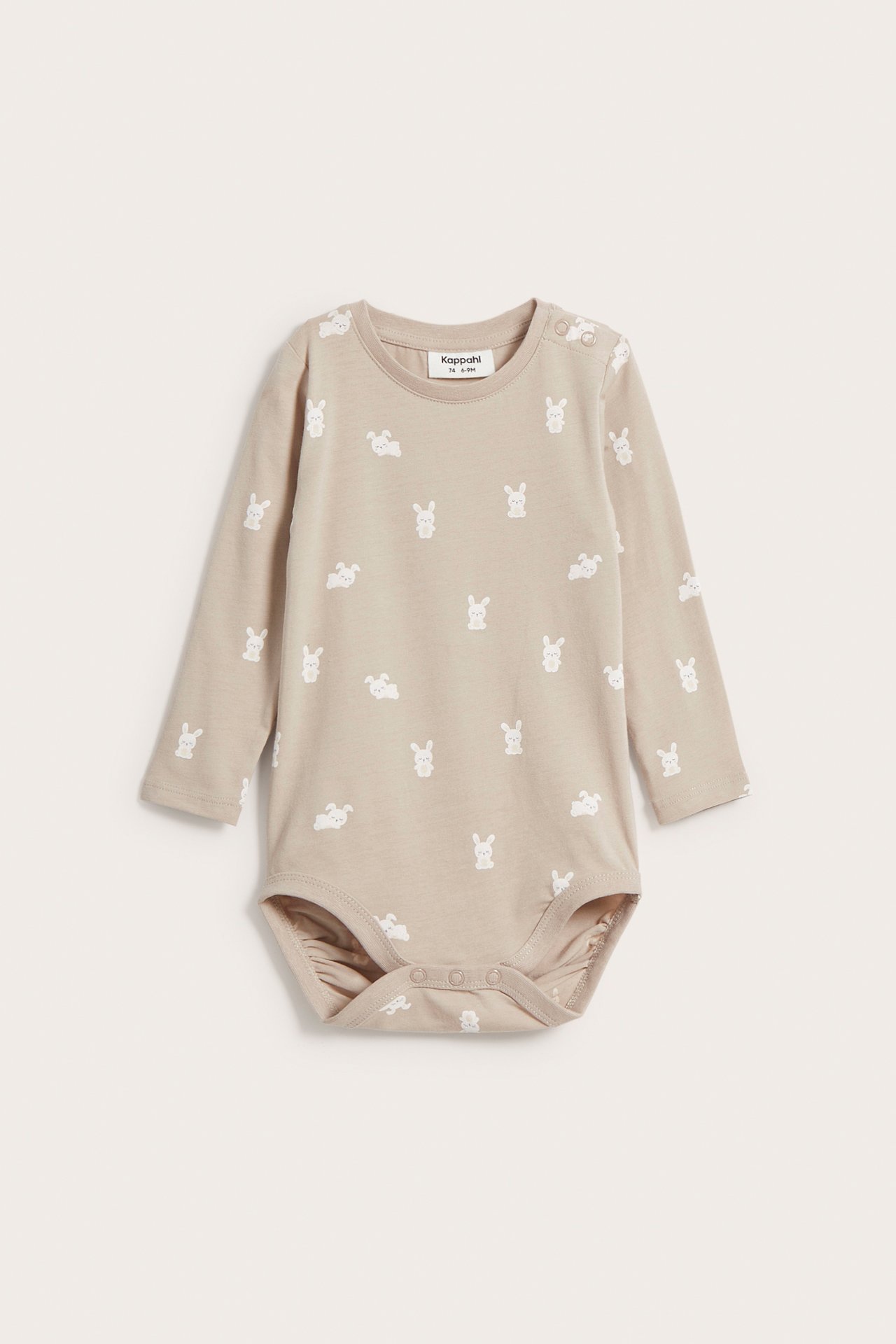 Mønstret body baby - Beige - 9