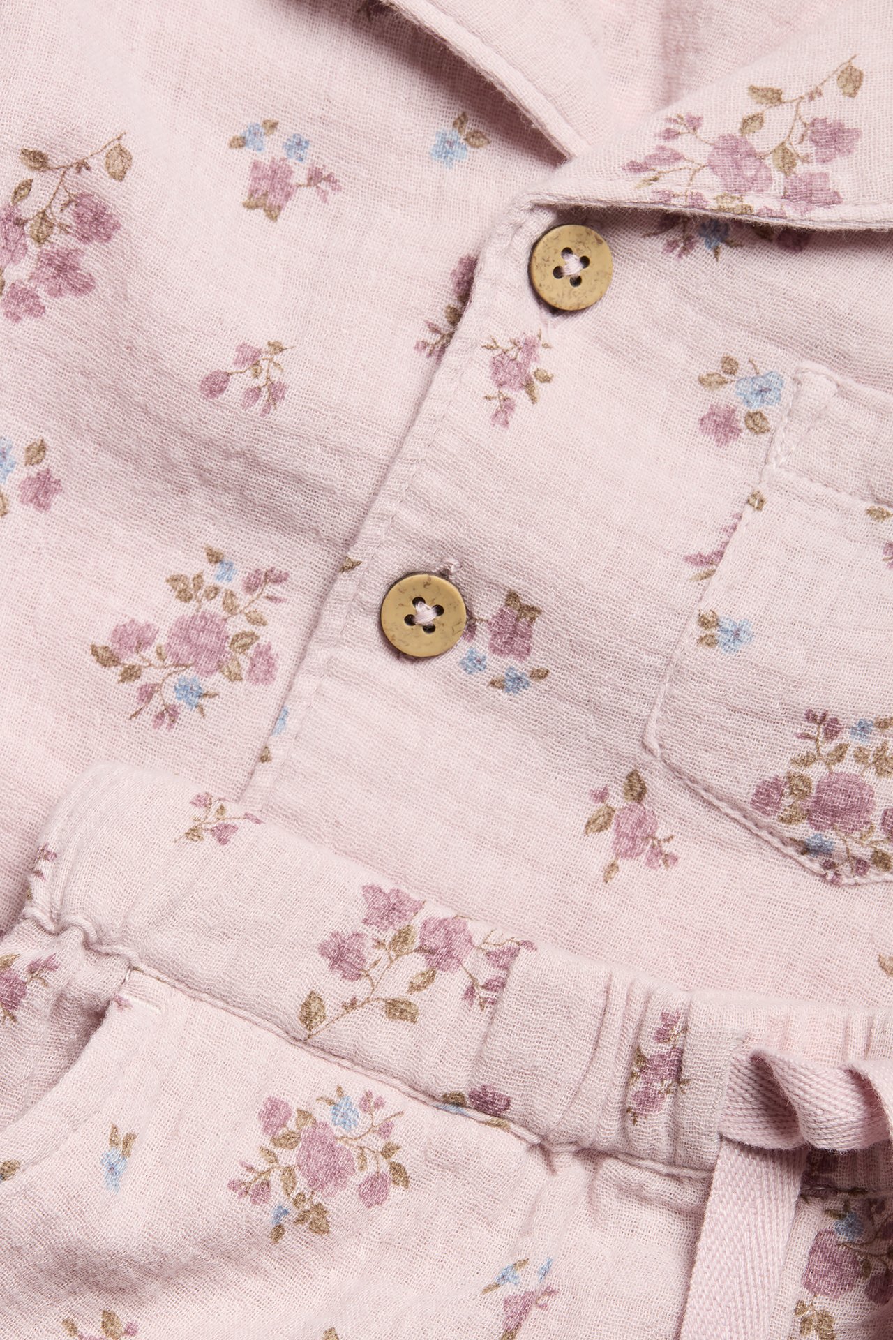 Blommig pyjamas - Rosa - 1