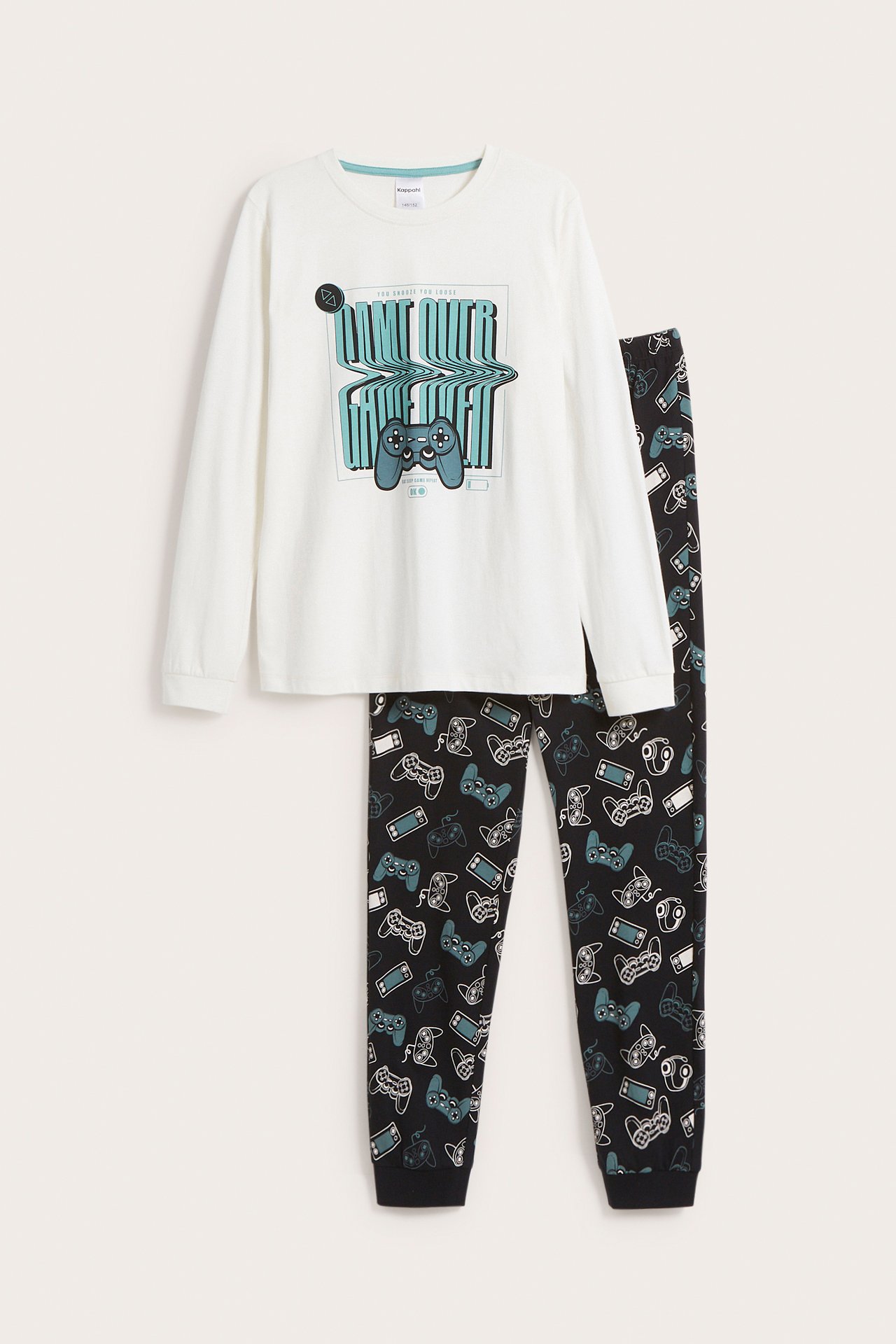 Langermet pyjamas - Offwhite - 2