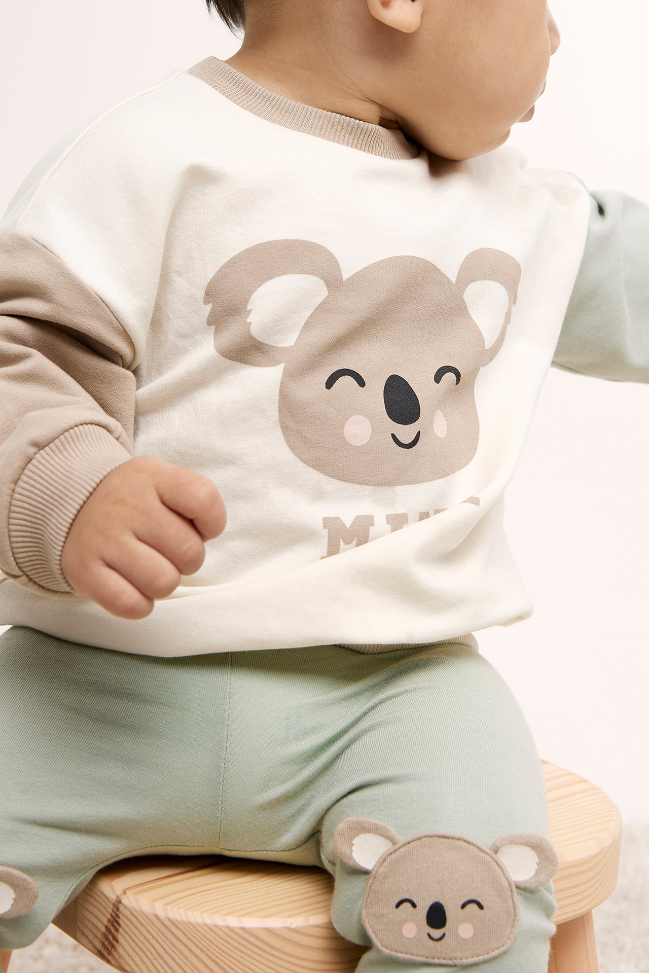 Sweatshirt med tryck baby - Offwhite - 3