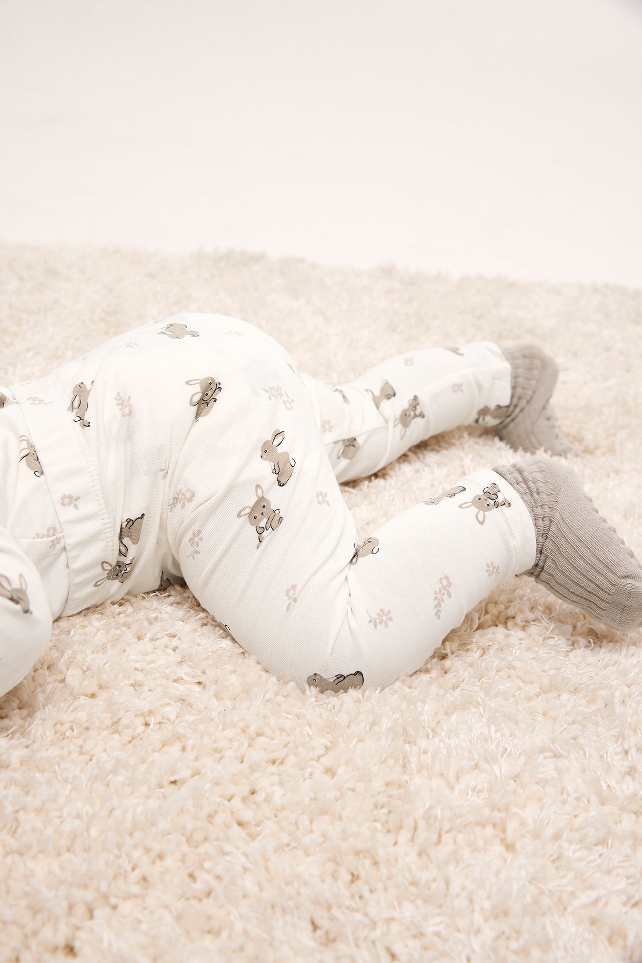 Legginsy we wzory, dla niemowląt - Offwhite - 8