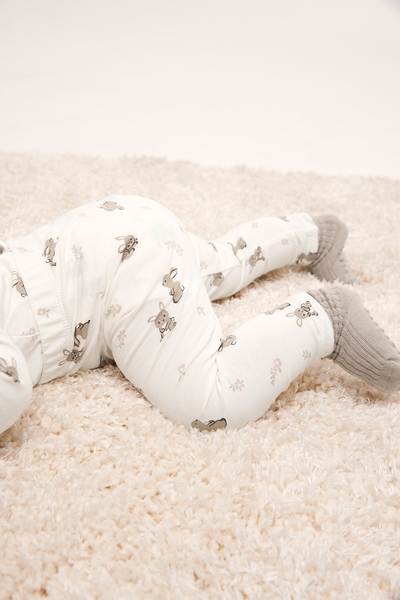 Mönstrade leggings baby - Offwhite - 4