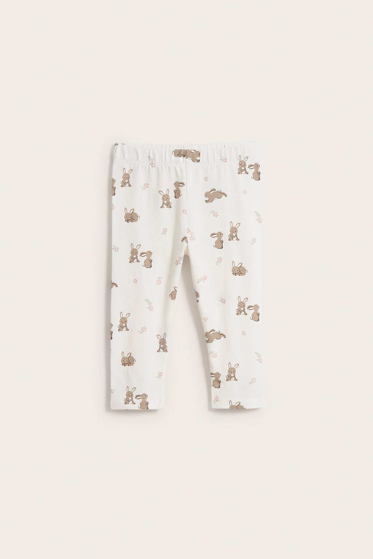 Mönstrade leggings baby - Offwhite - 6