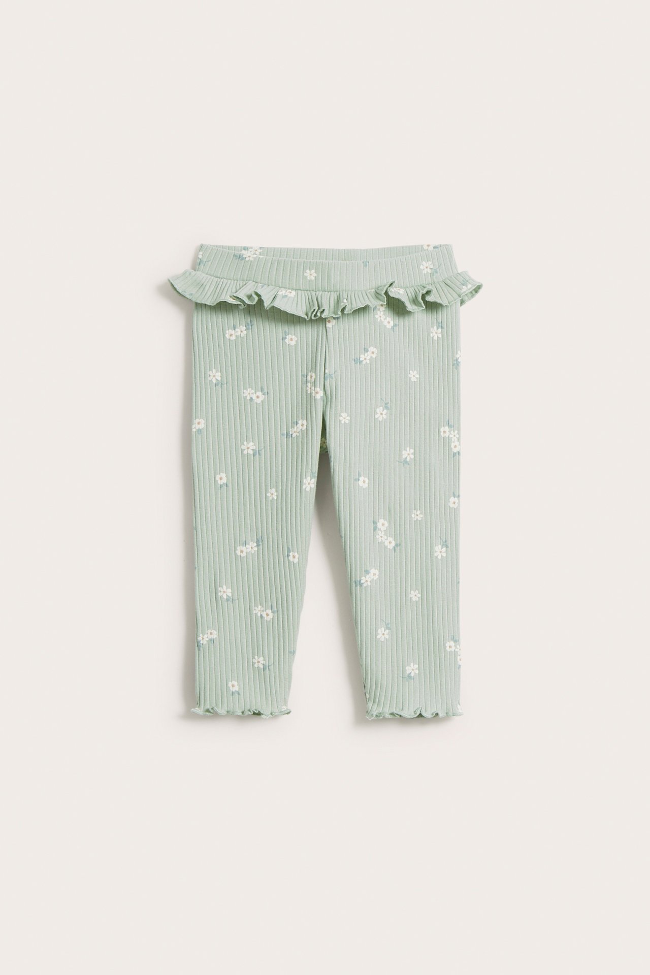 Ribbade leggings baby - Ljusgrön - 5