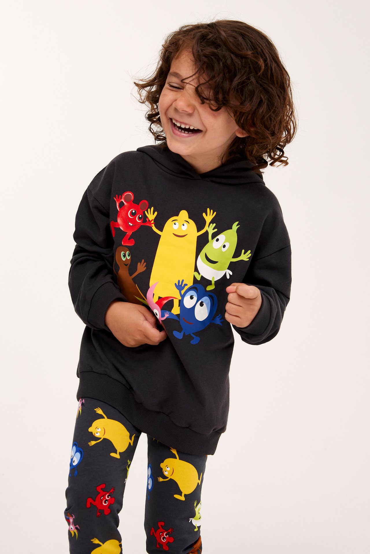 Bluza z kapturem, Babblarna - Czarne - 2