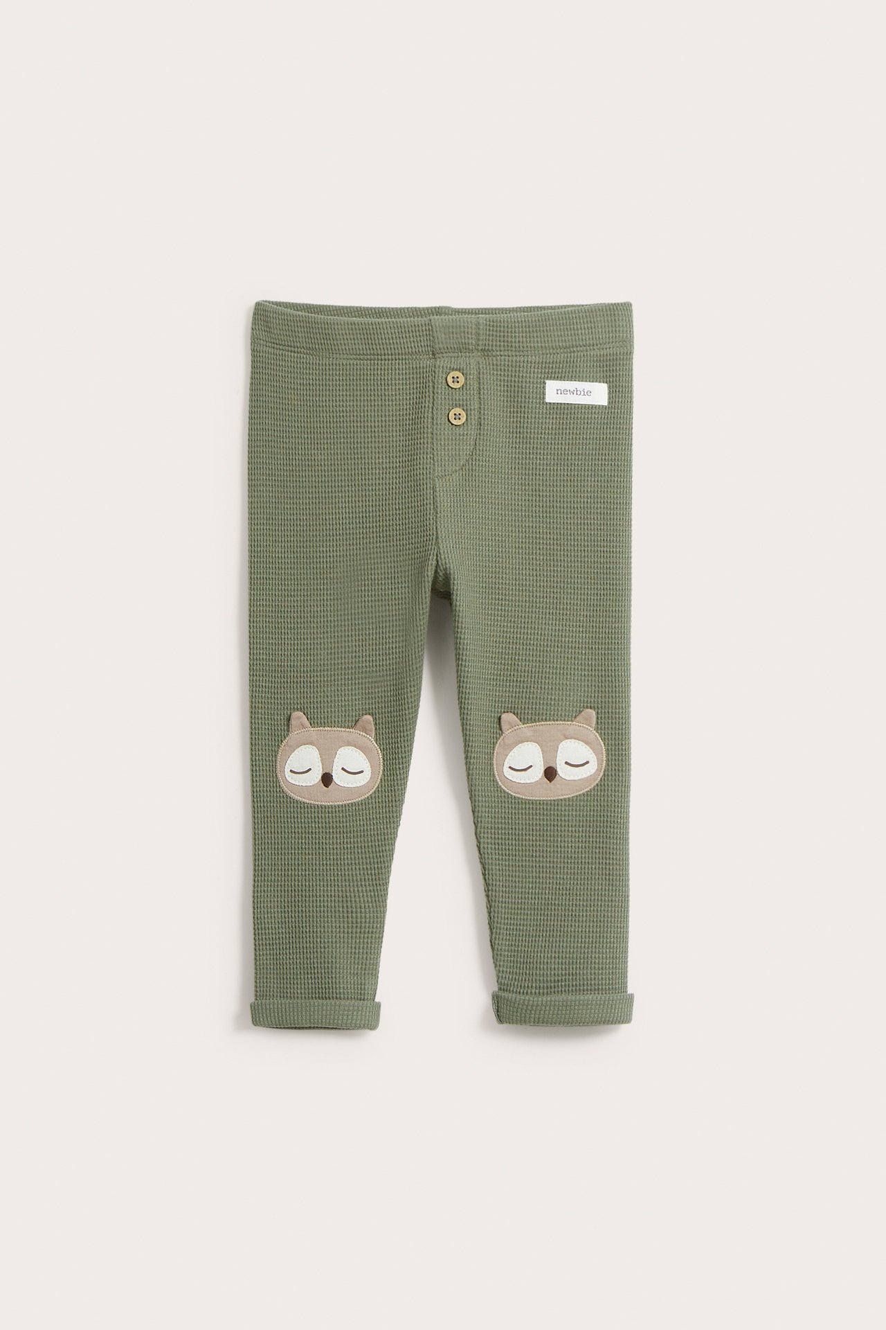 Legginsy z aplikacją - Zielony khaki - 2