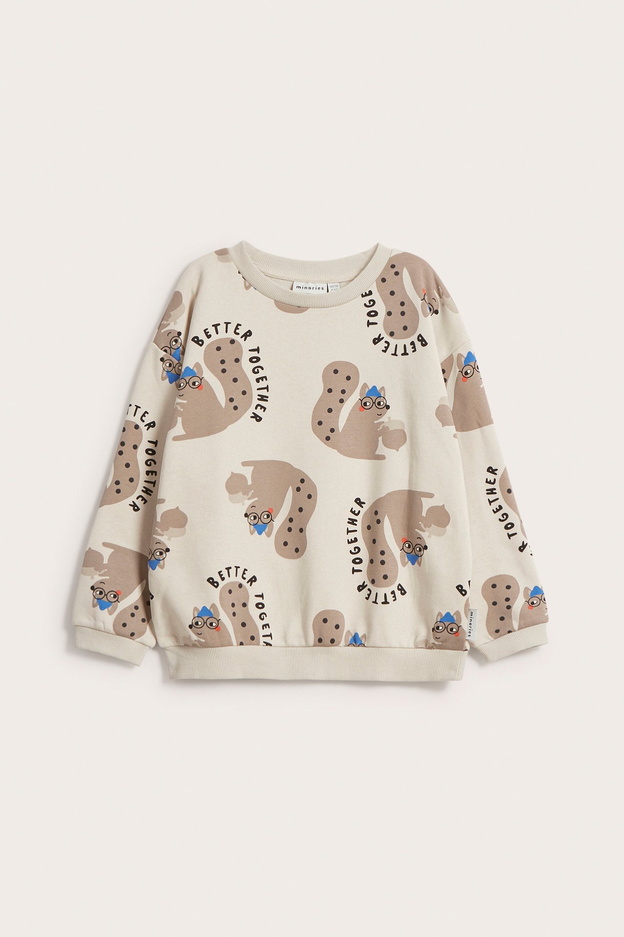 Mönstrad sweatshirt - Beige - 3