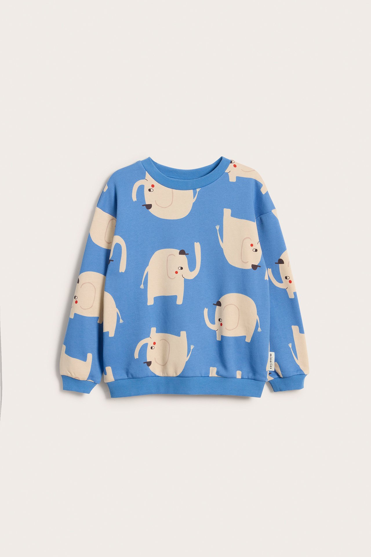 Mönstrad sweatshirt - Ljusblå - 2