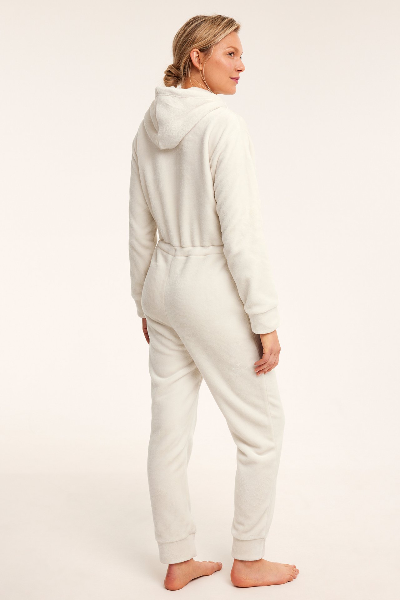 Jumpsuit i fleece - Ljusbeige - 180cm / Storlek: S - 4