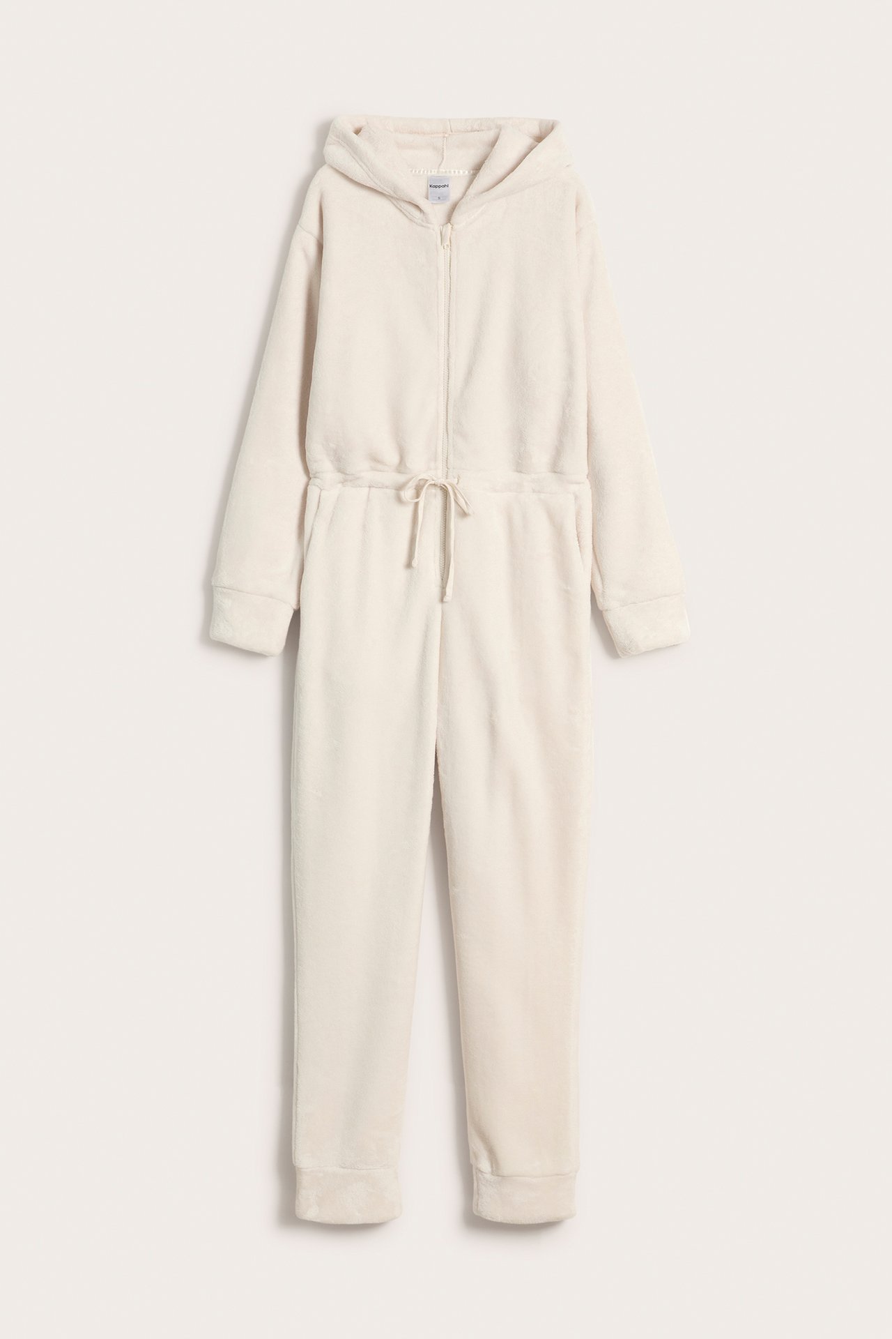 Fleeceä oleva jumpsuit - Vaaleanbeige - 6