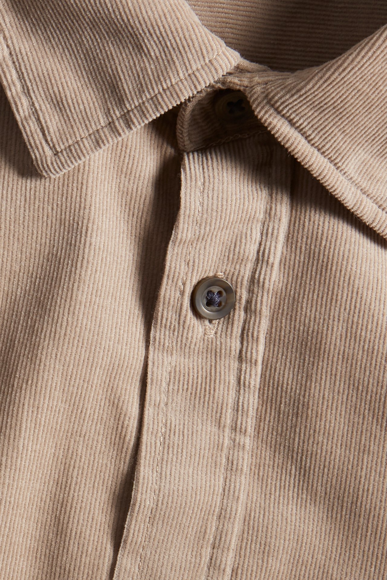 Vakosamettipaita - Beige - 5