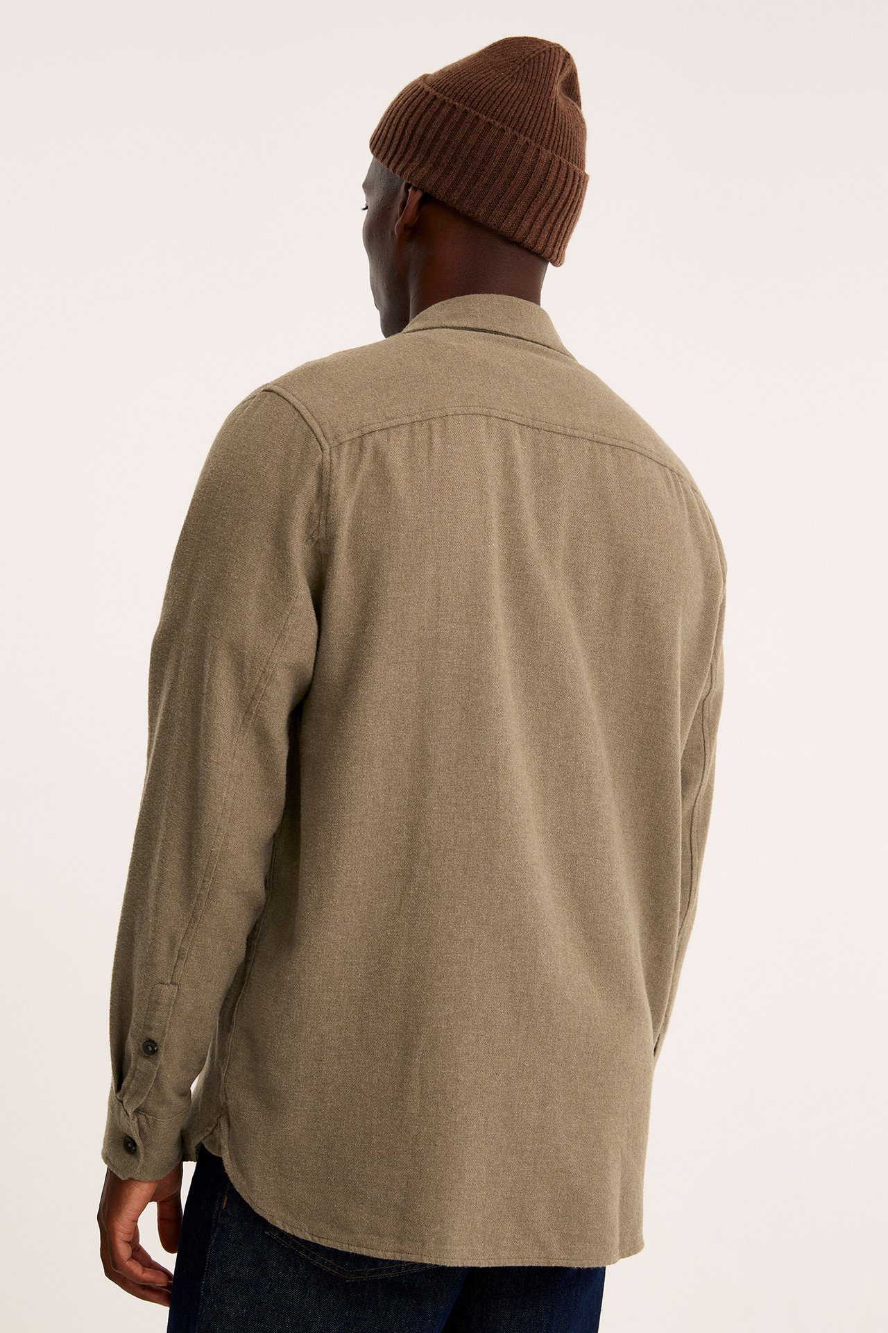 Overshirt i flanell - Ljusbrun - 185cm / Storlek: M - 4