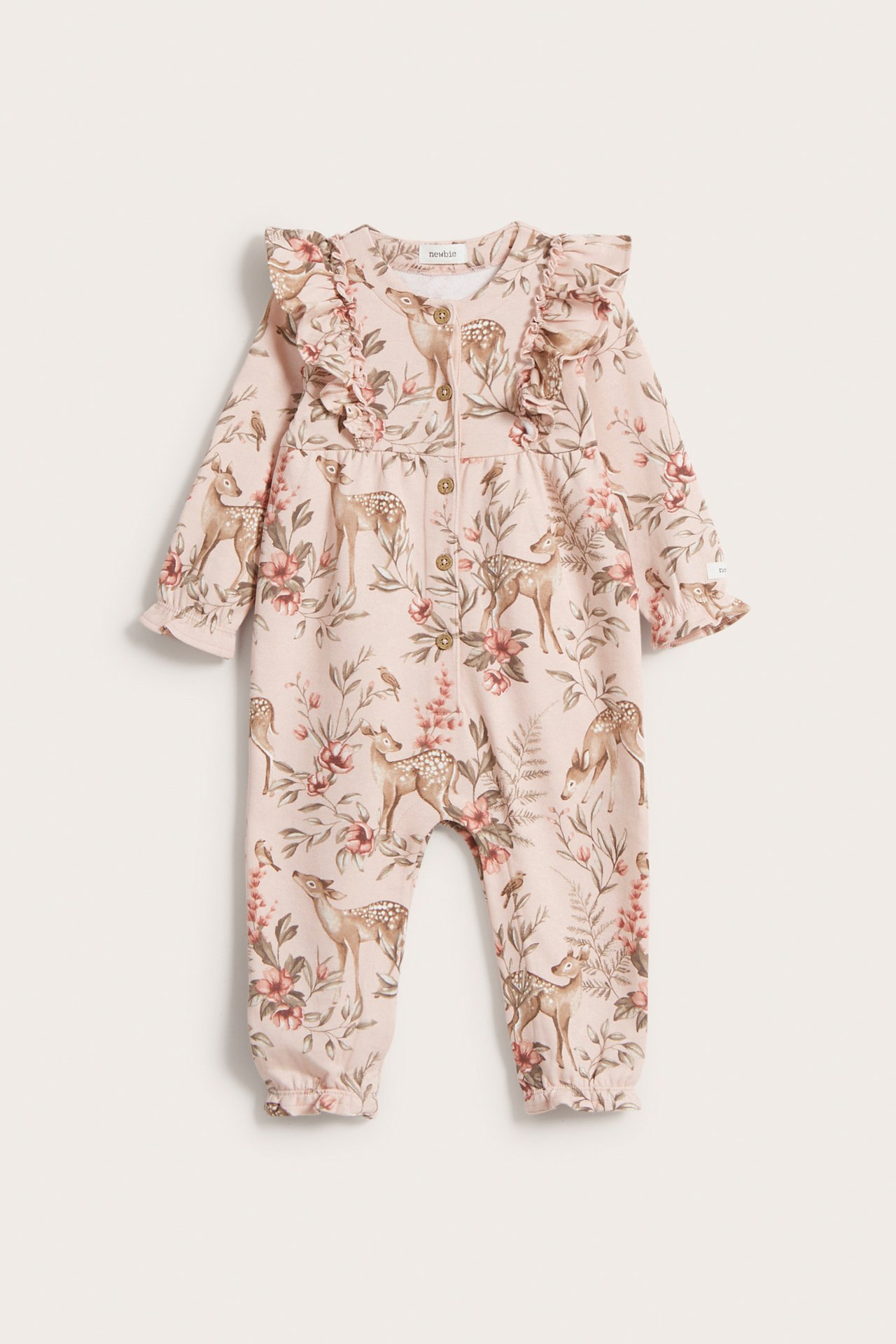 Blommig jumpsuit baby - Ljusrosa - 2