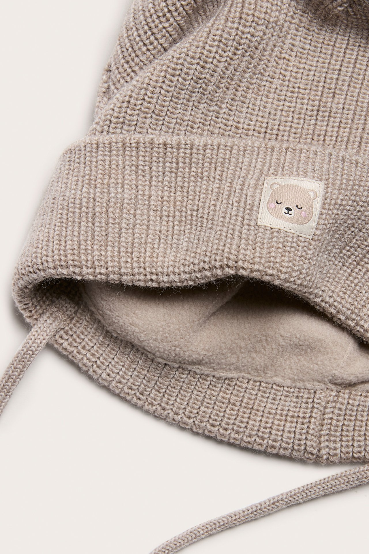Lue i merinoull til baby - Melert beige - 3