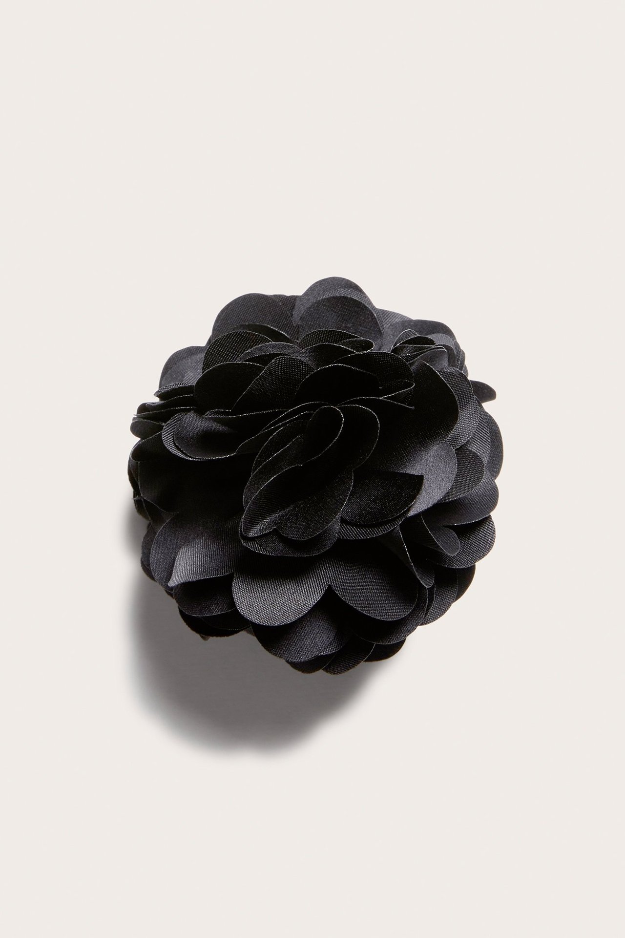 Klamra do włosów, z kwiatami - Czarne - 2