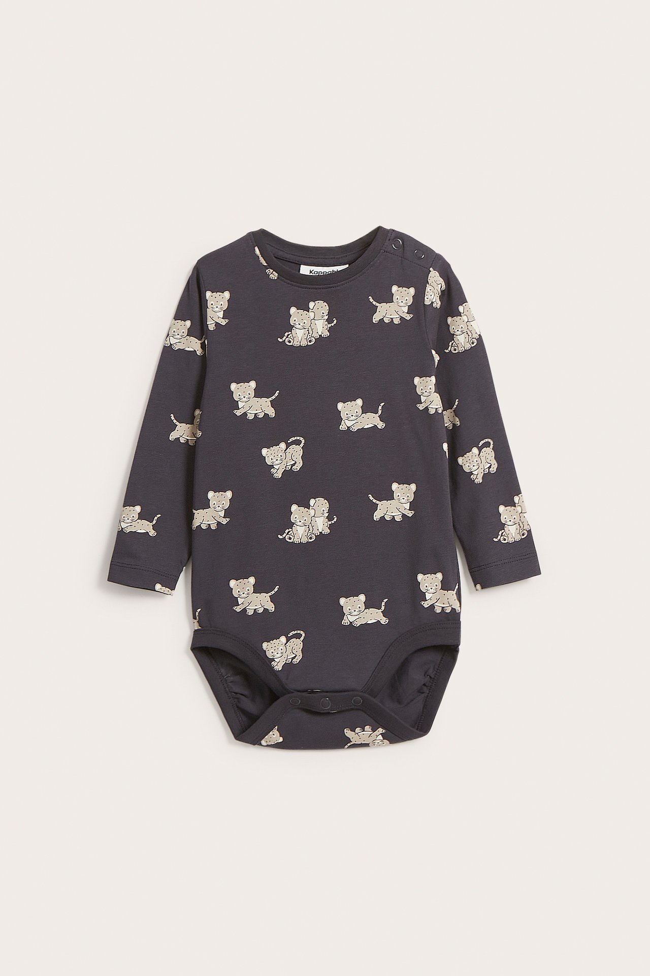 Mönstrad body baby - Svart - 7