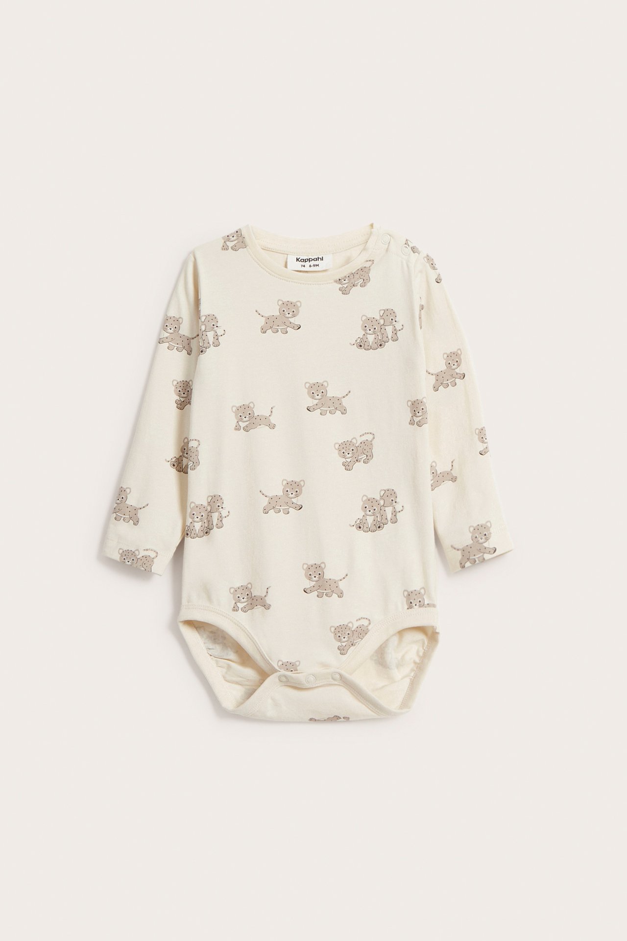 Mønstret body baby - Lys beige - 7