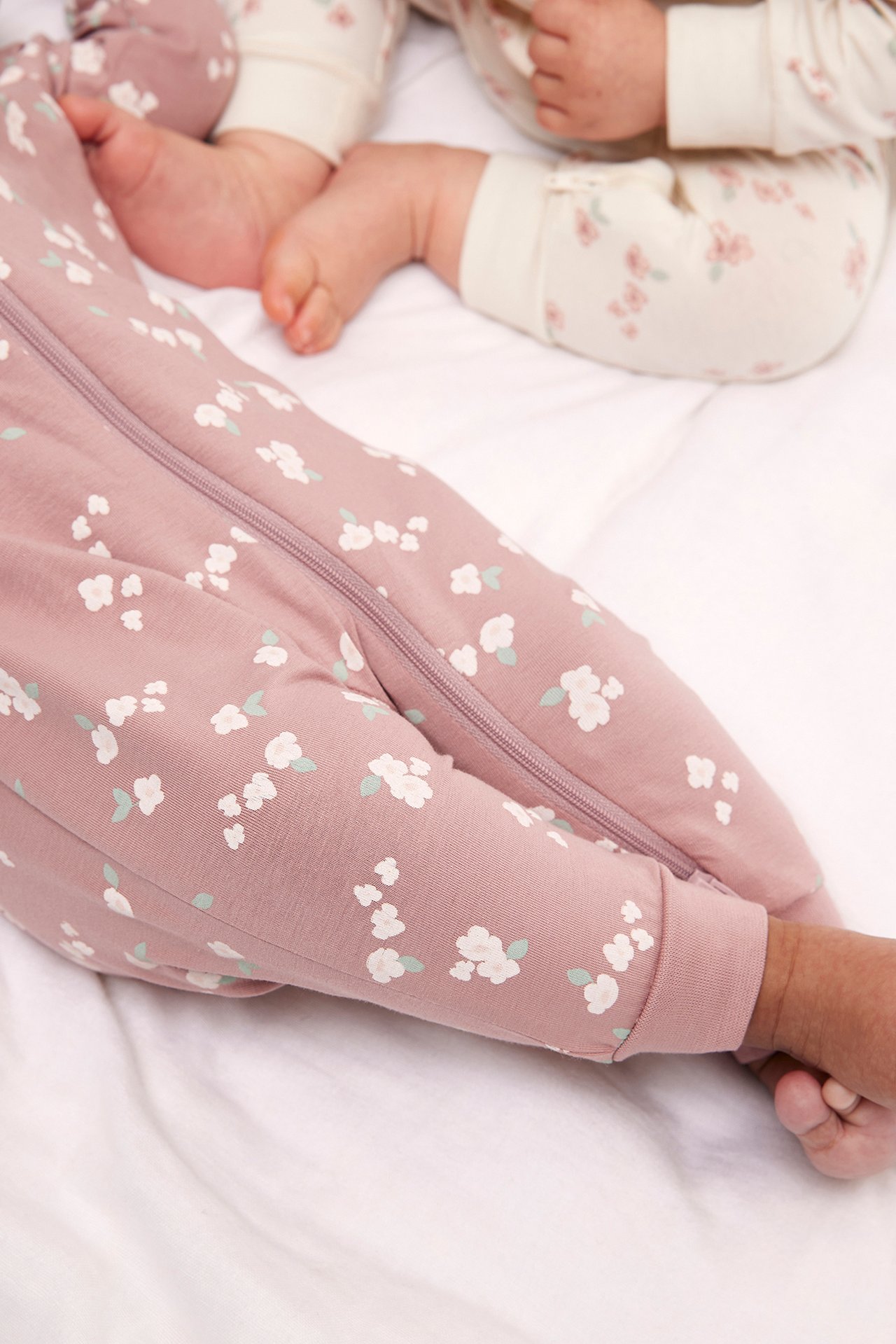 Blommig pyjamas 2-pack baby - Offwhite - 2