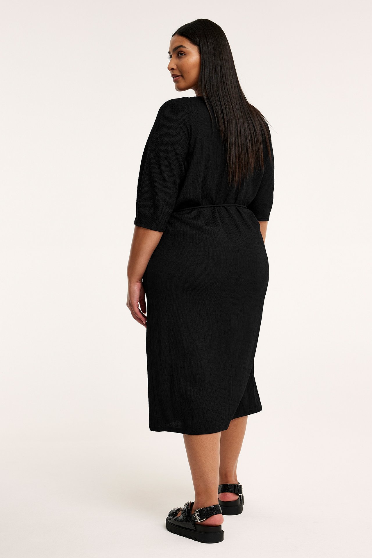 Sukienka z paskiem - Czarne - 172cm / Storlek: XL - 3