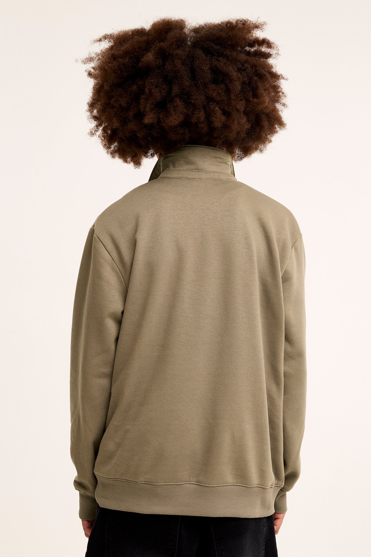 Sweatshirt med krage - Brun - 3