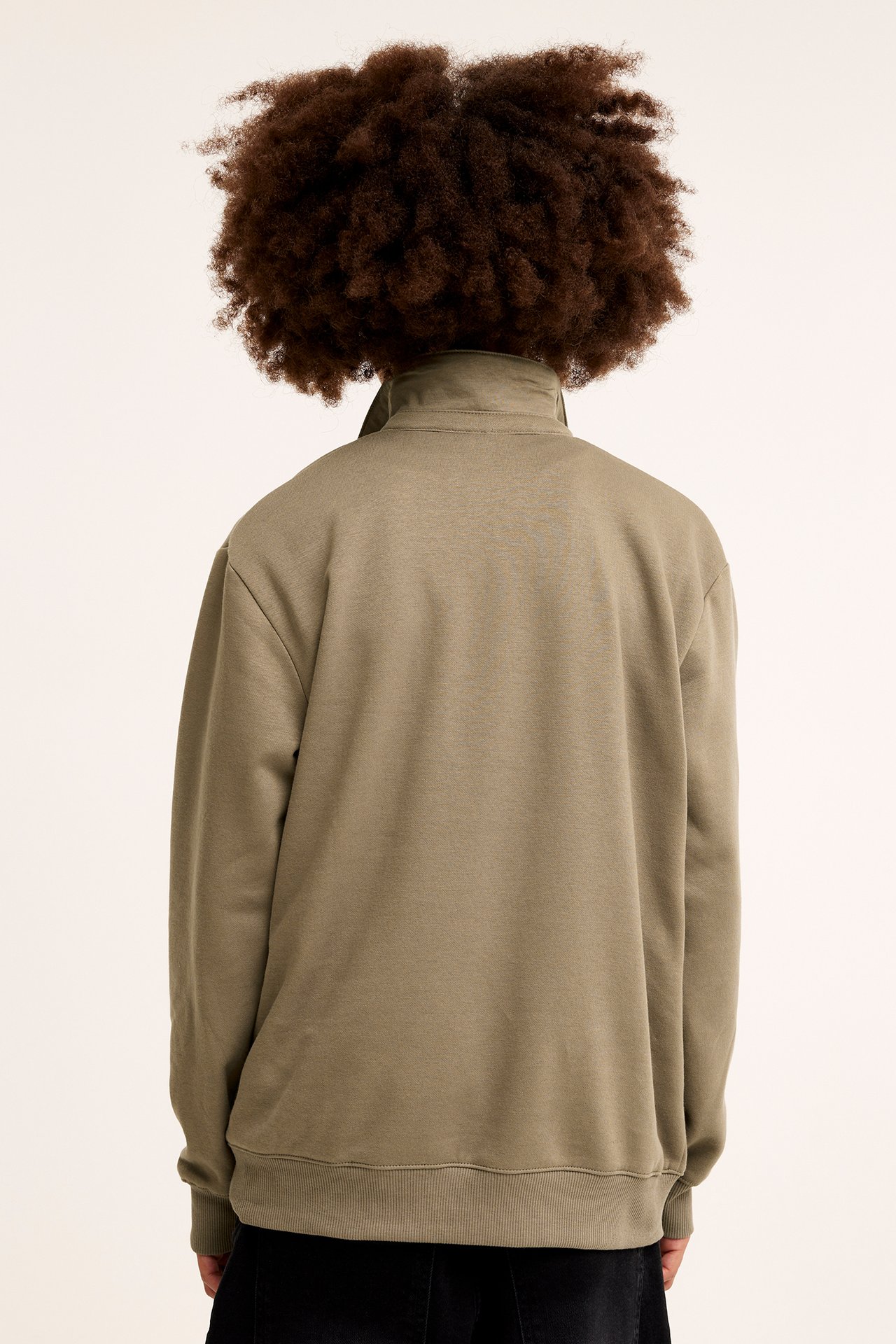 Sweatshirt med krage - Brun - 3