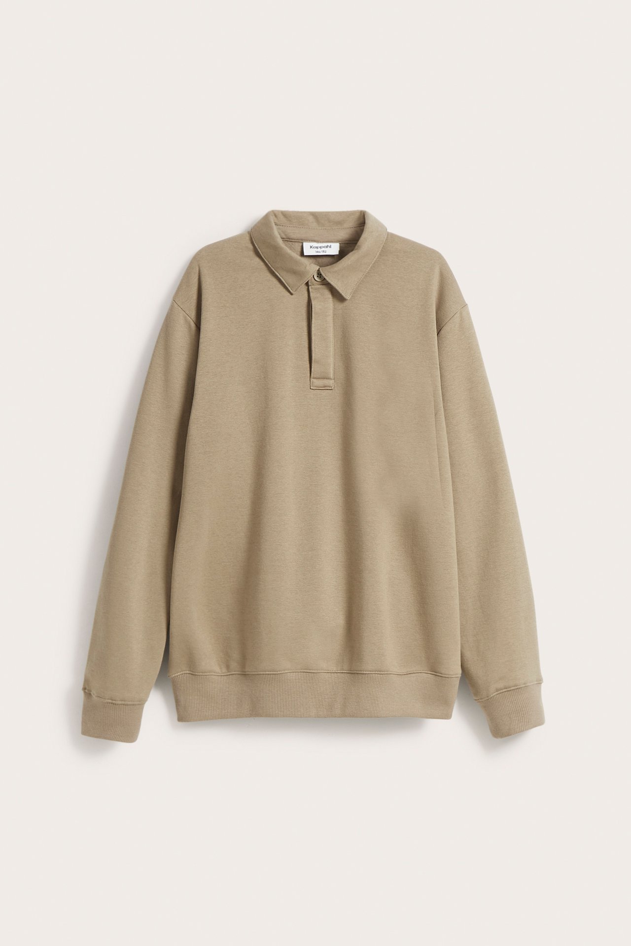 Sweatshirt med krage - Brun - 5