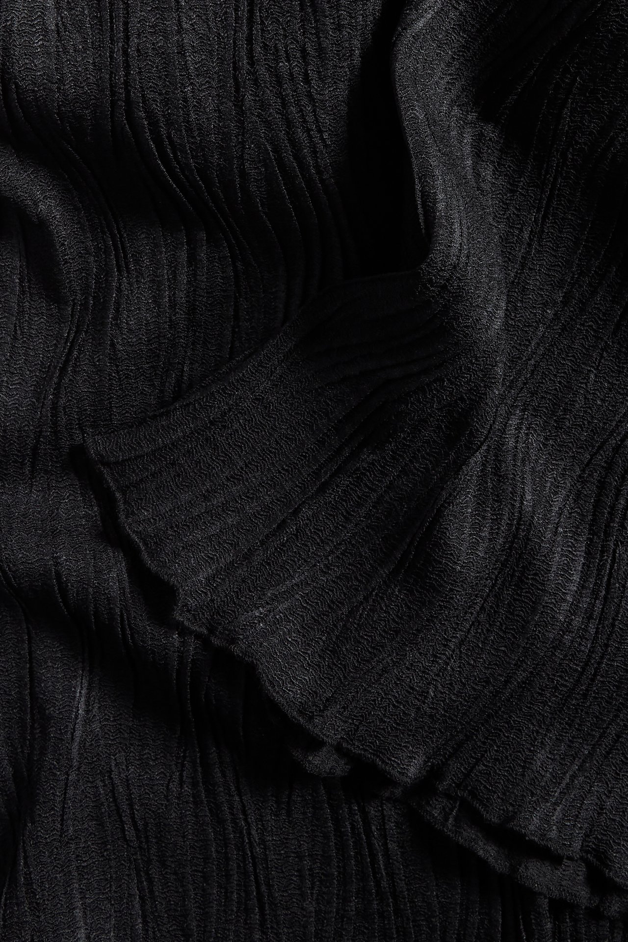 Spodnie o wyraźnej strukturze - Czarne - 5