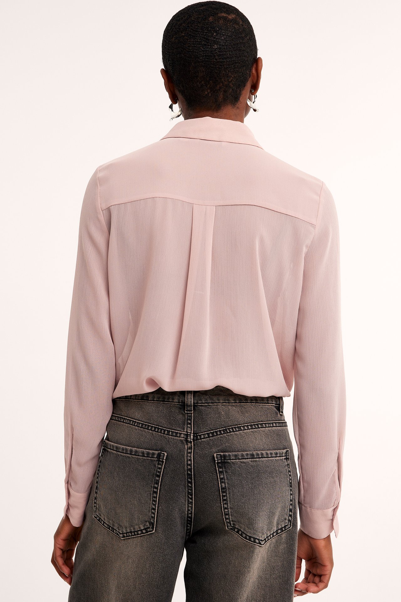 Bluse med volanger - Rosa - 175cm / Storlek: S - 4